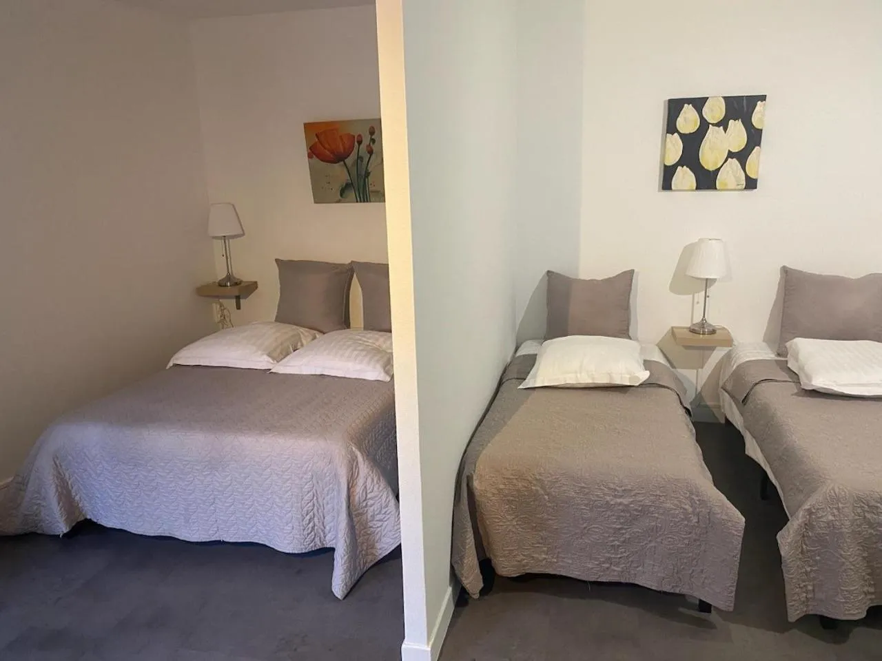 Bedroom, Bed in Appart'hotel Les Palatines