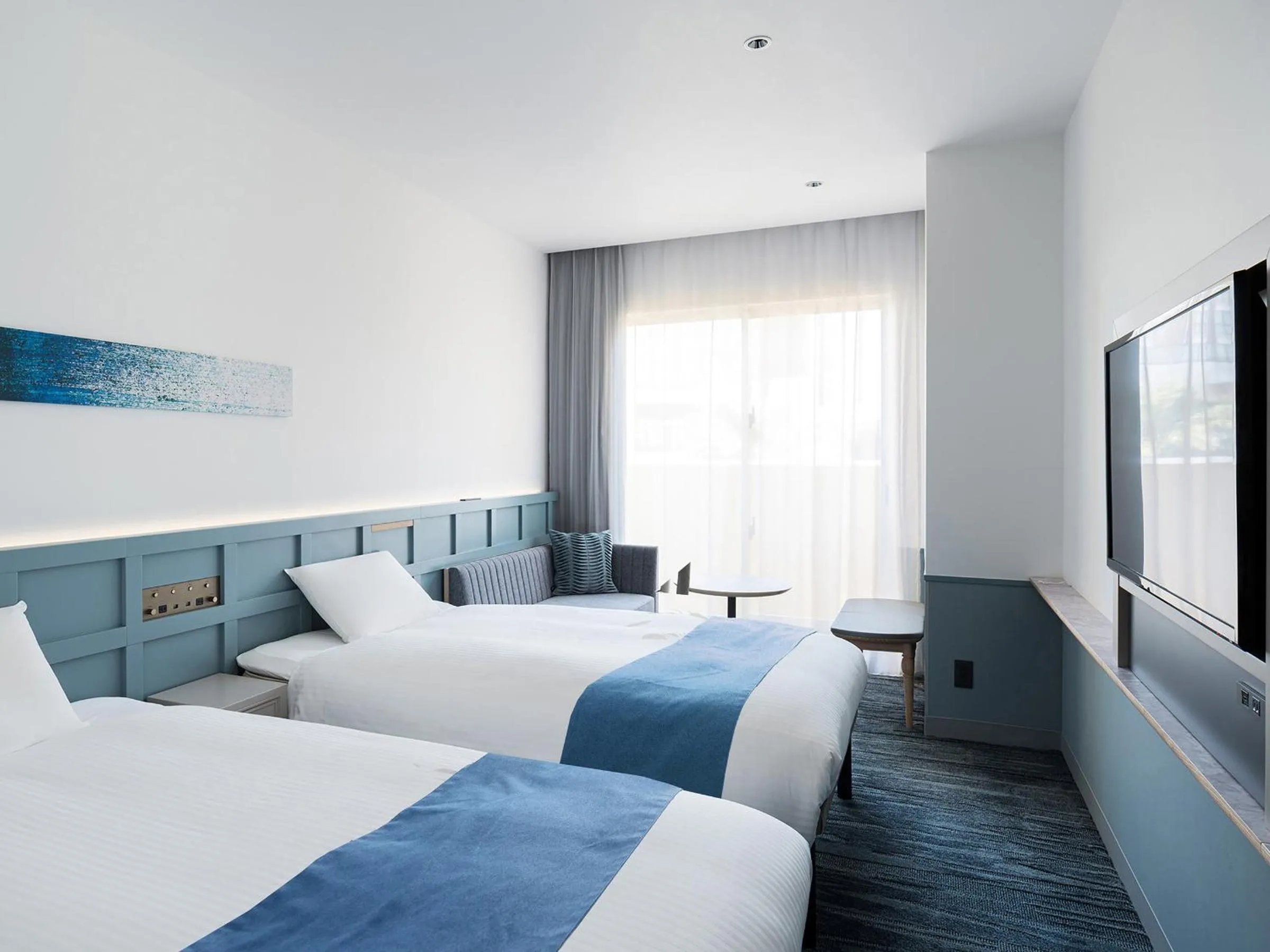 Bedroom, Bed in Lequ Okinawa Chatan Spa ＆ Resort