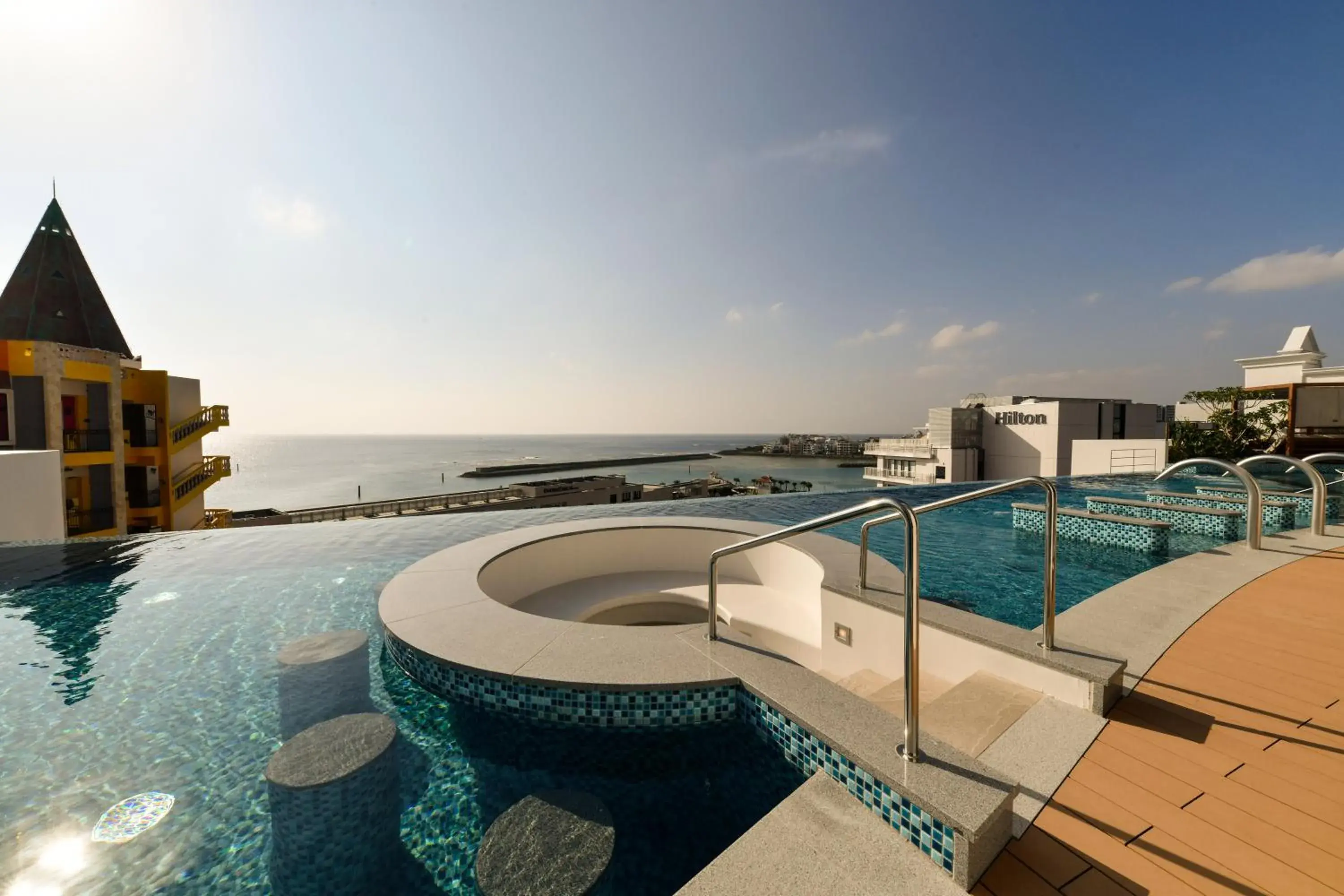 Pool view in Lequ Okinawa Chatan Spa & Resort Pool view in Lequ Okinawa Chatan Spa & Resort