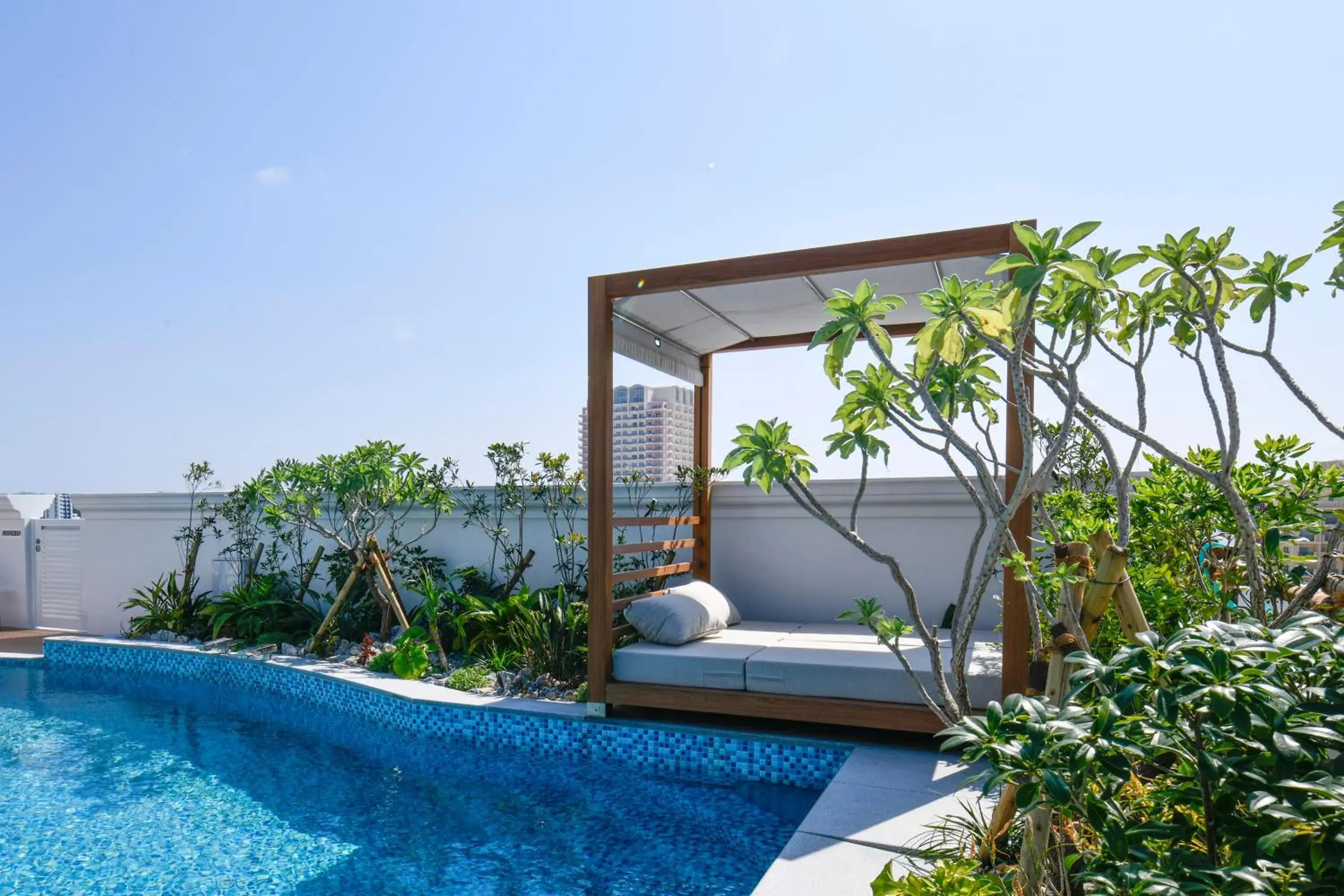 Pool view in Lequ Okinawa Chatan Spa & Resort Pool view in Lequ Okinawa Chatan Spa & Resort
