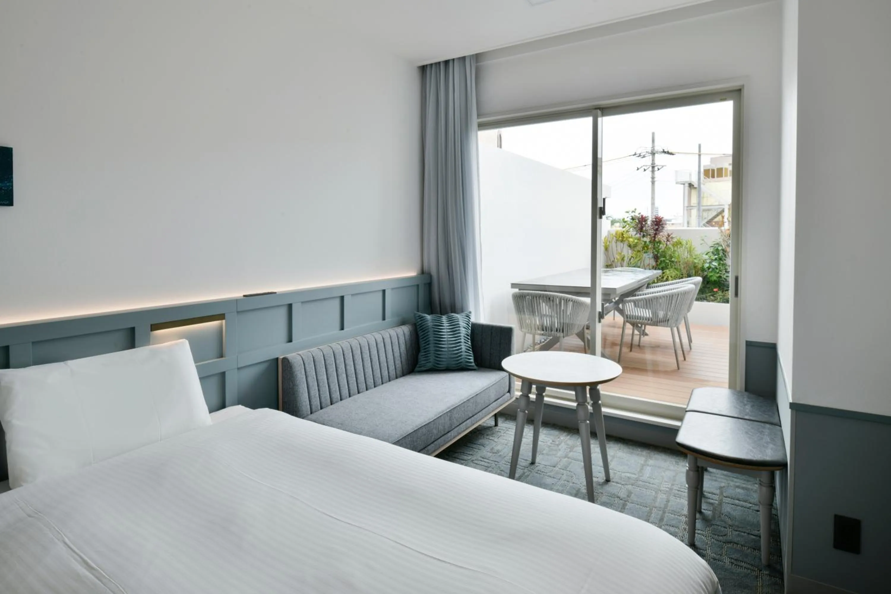 Bedroom, Bed in Lequ Okinawa Chatan Spa ＆ Resort