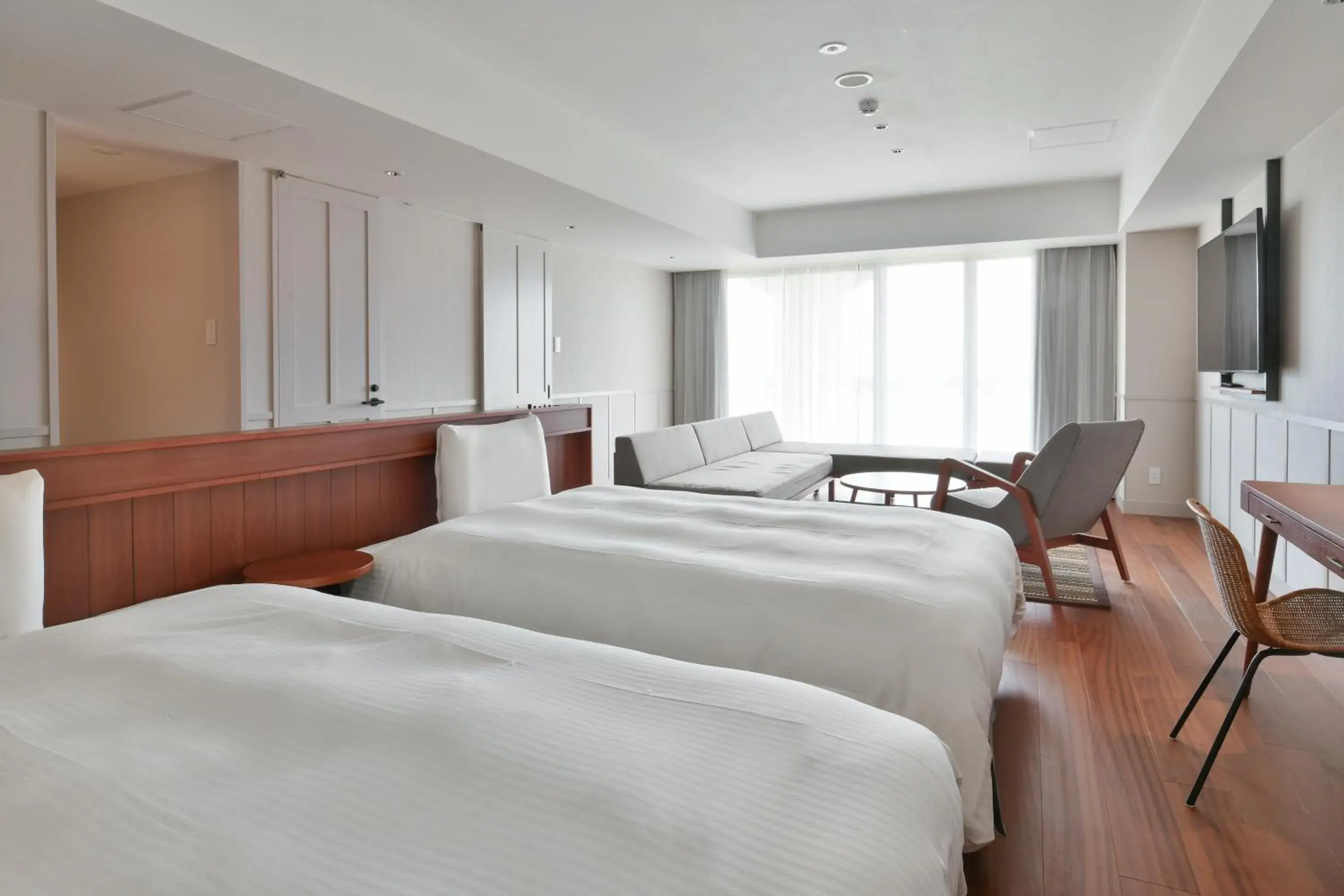 Bed in Lequ Okinawa Chatan Spa & Resort Bed in Lequ Okinawa Chatan Spa & Resort