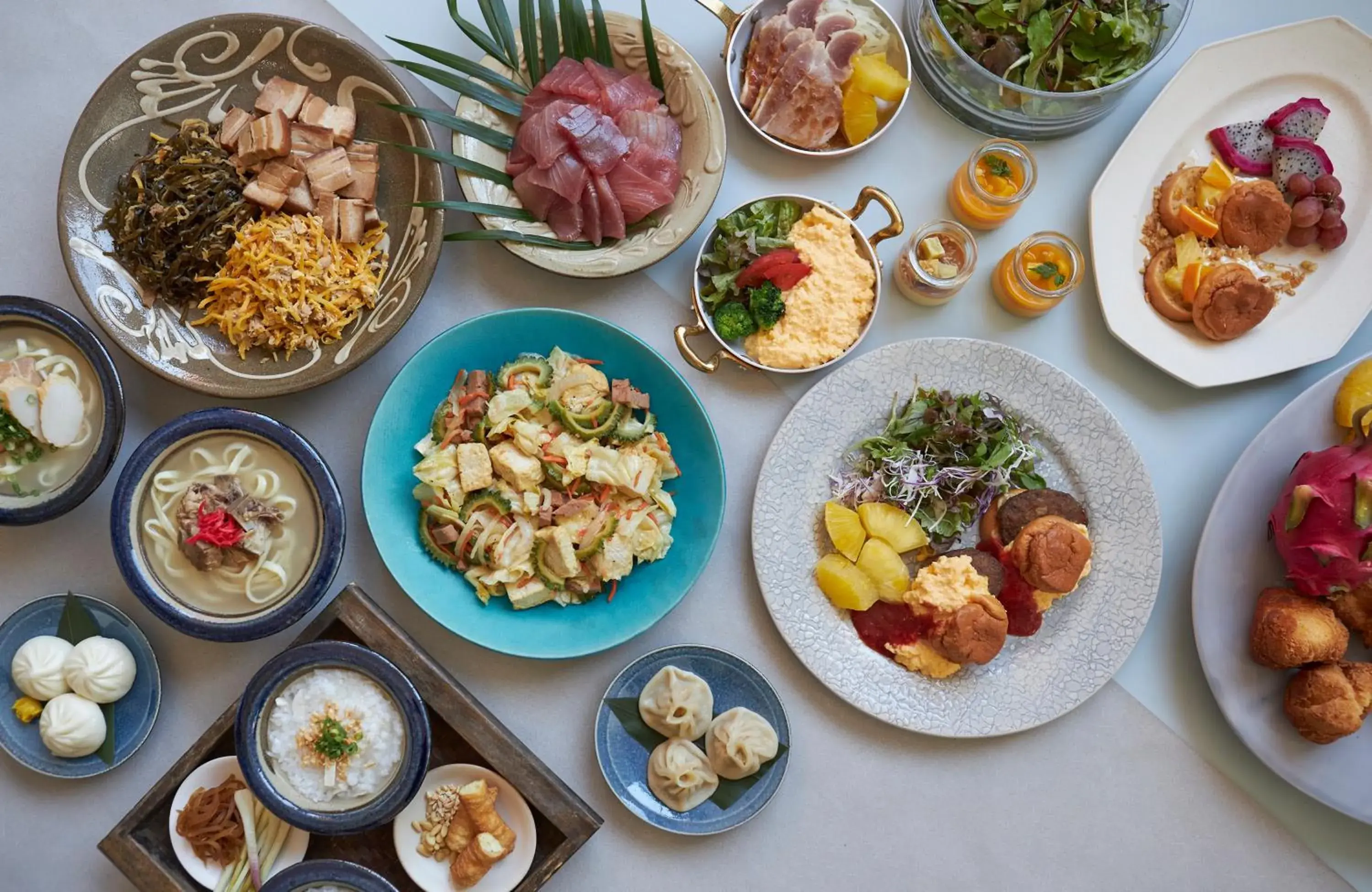 Buffet breakfast in Lequ Okinawa Chatan Spa & Resort Buffet breakfast in Lequ Okinawa Chatan Spa & Resort