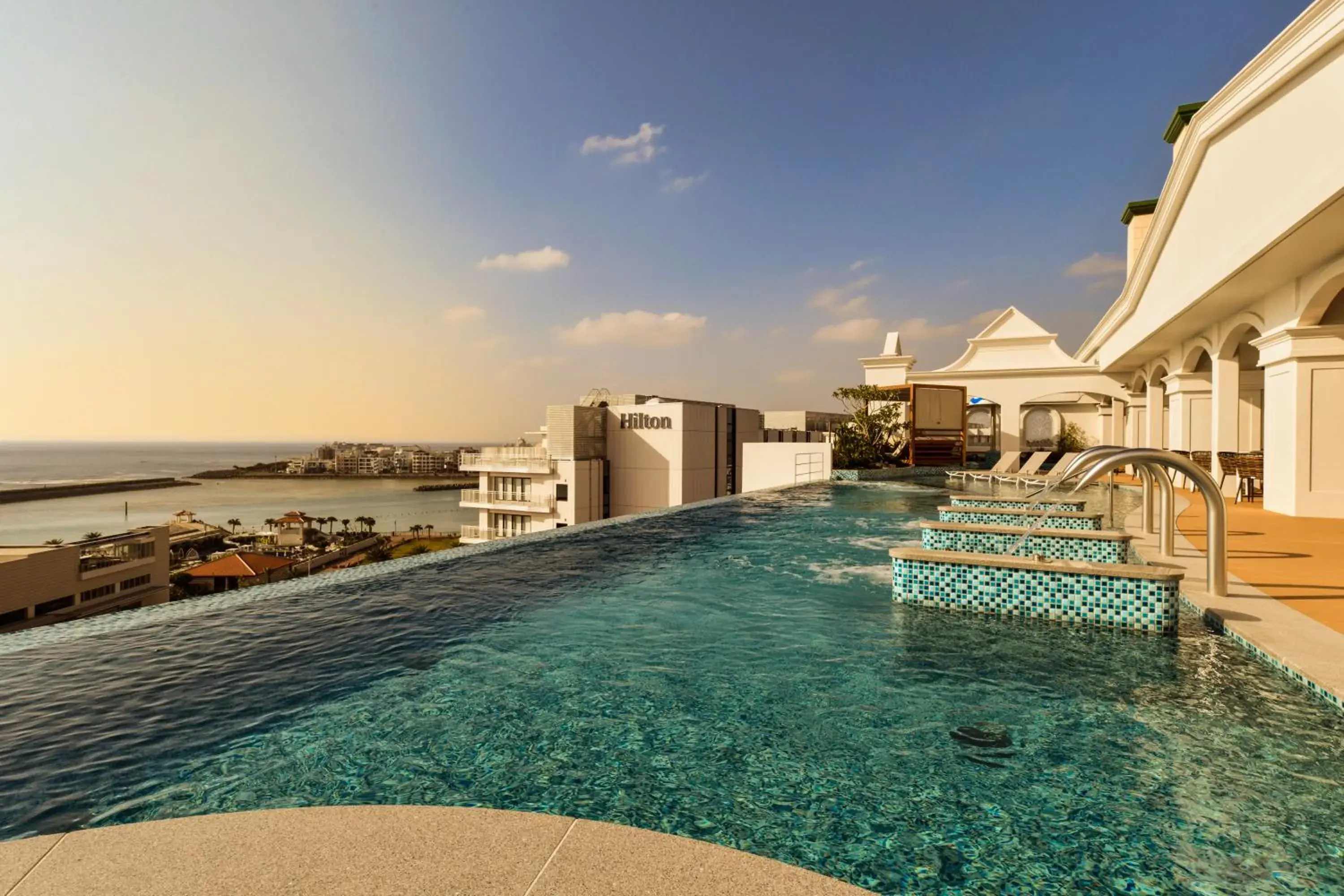 Pool view in Lequ Okinawa Chatan Spa & Resort Pool view in Lequ Okinawa Chatan Spa & Resort
