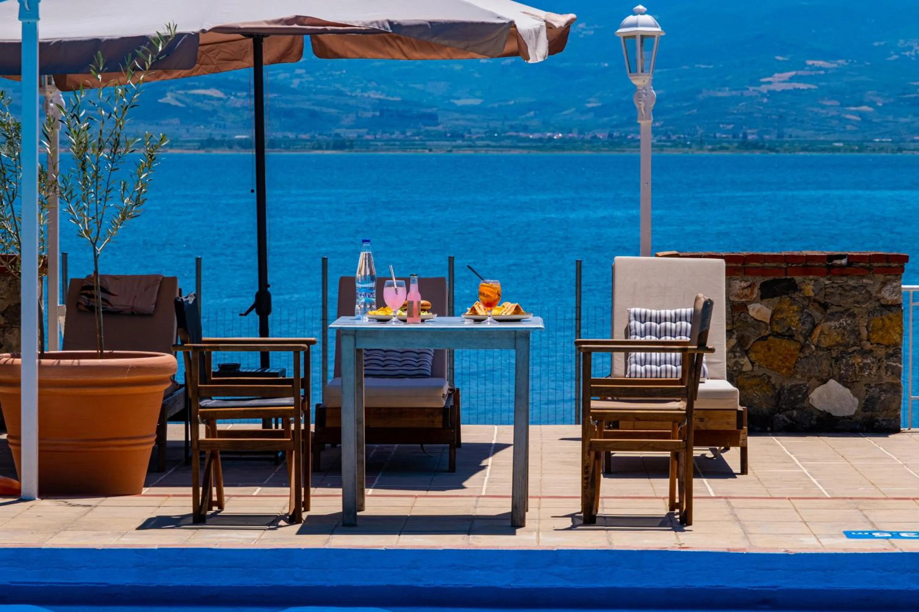 Sea view in Tsamadanis Hotel & Bungalows Friends Family