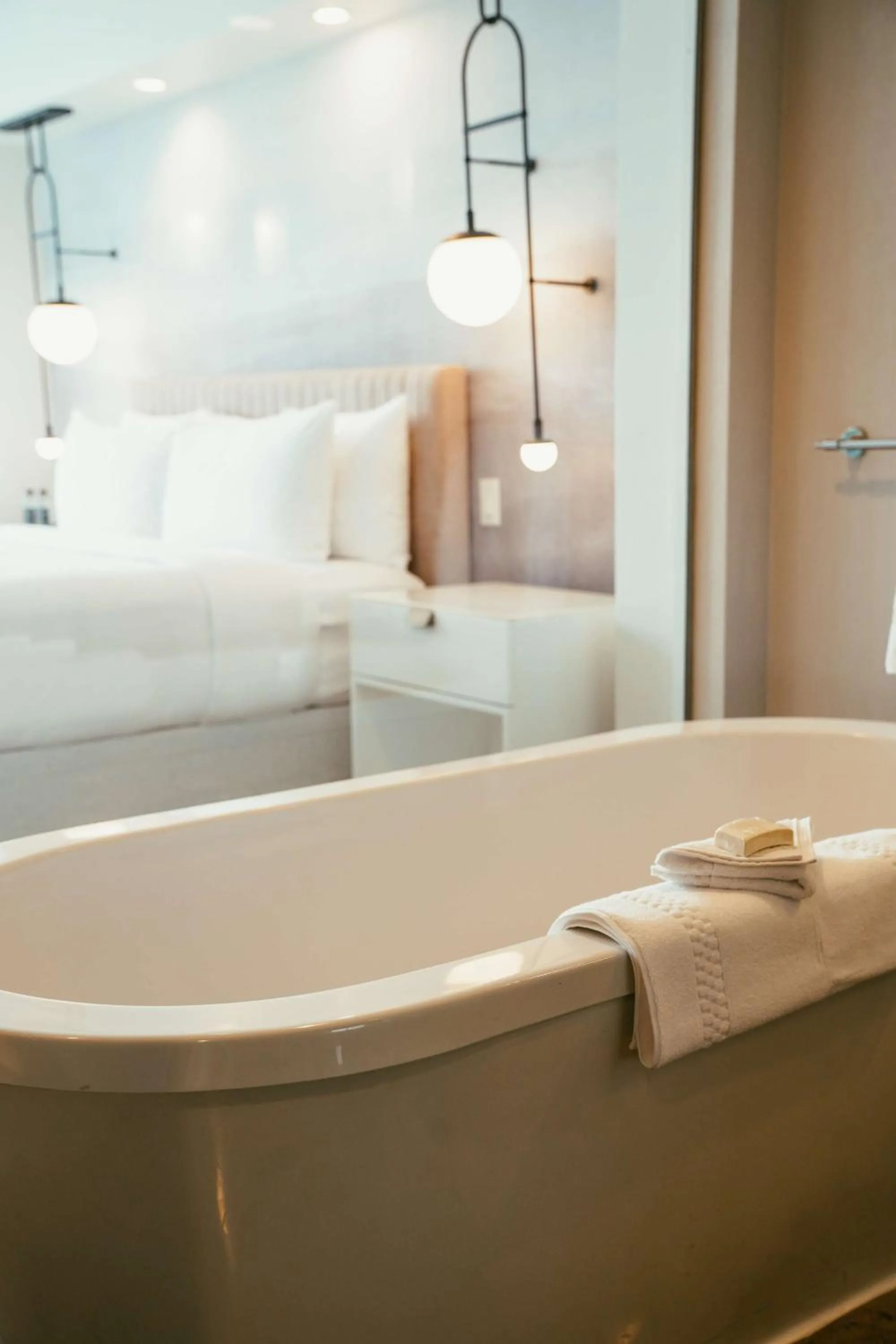 Bed in Hotel 1000, LXR Hotels & Resorts