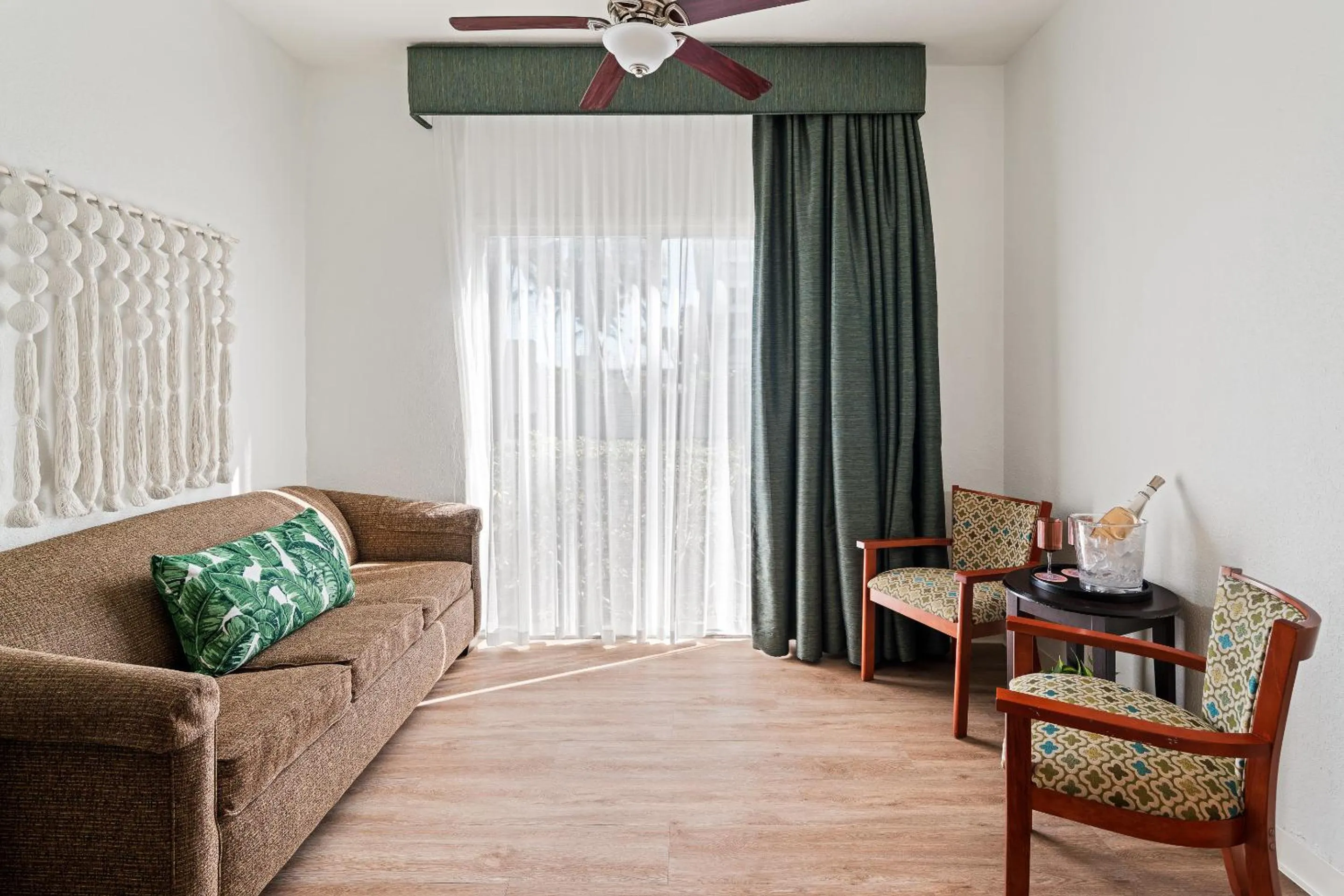 Seating area in Palm Tree Club Miami