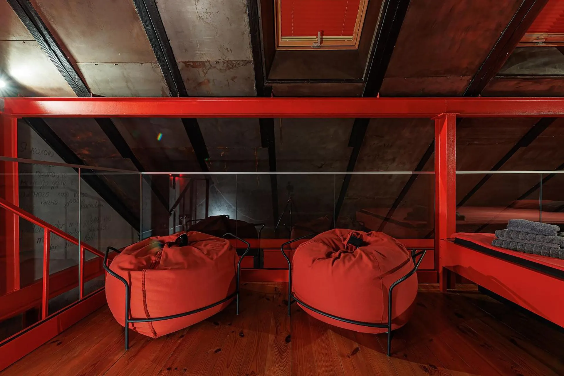 Seating area in Masoch. Hotel & Cafe
