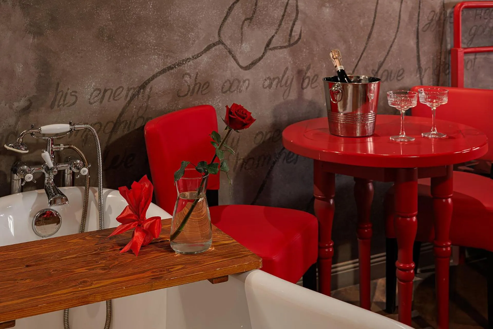 Seating area in Masoch. Hotel & Cafe