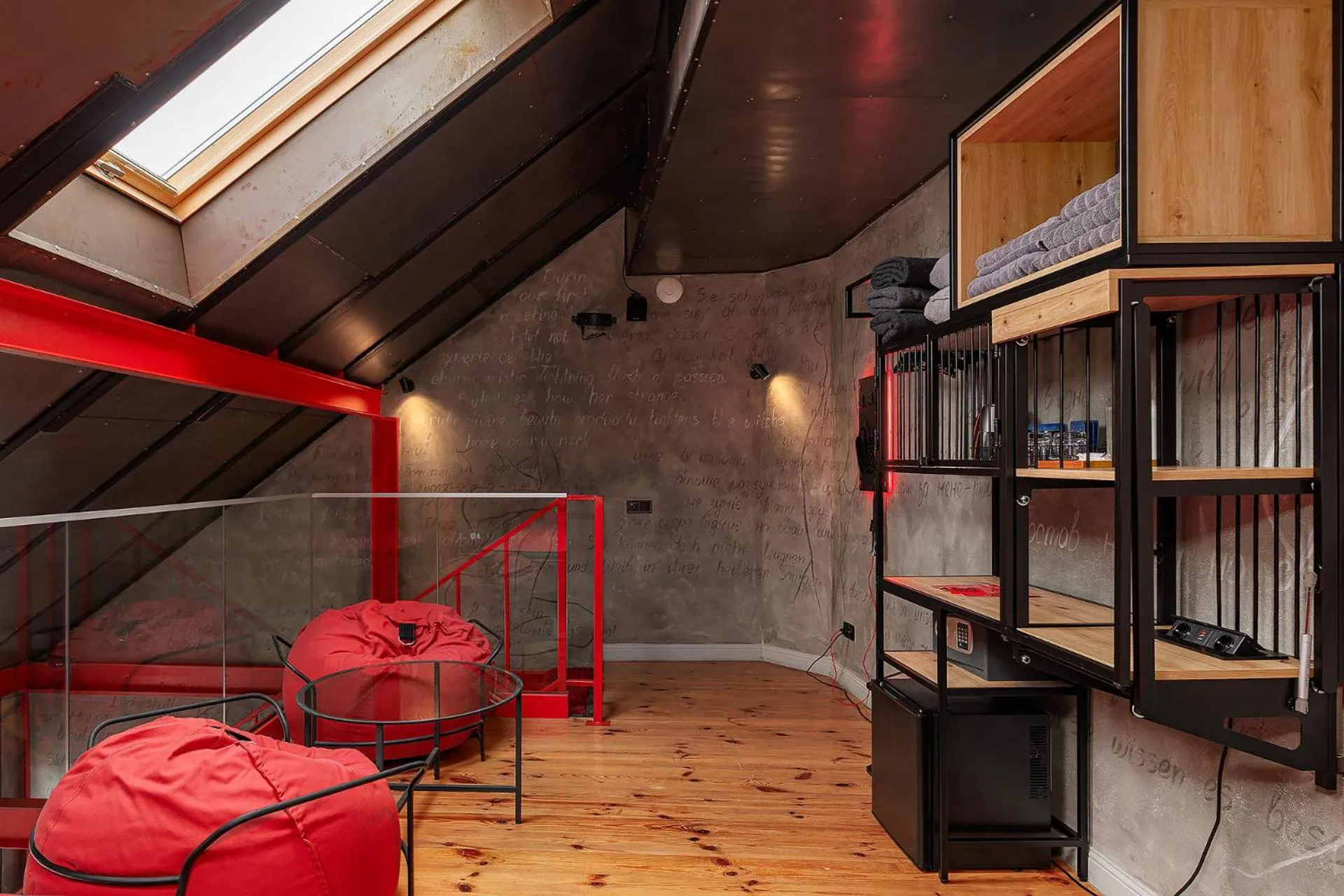 Seating area in Masoch. Hotel & Cafe