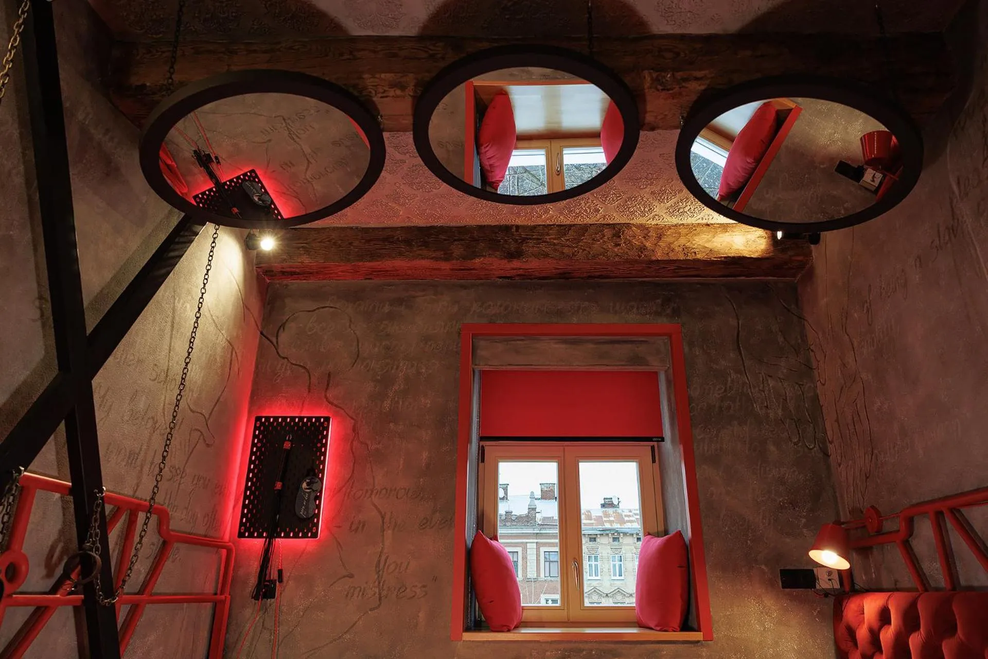 Decorative detail in Masoch. Hotel & Cafe