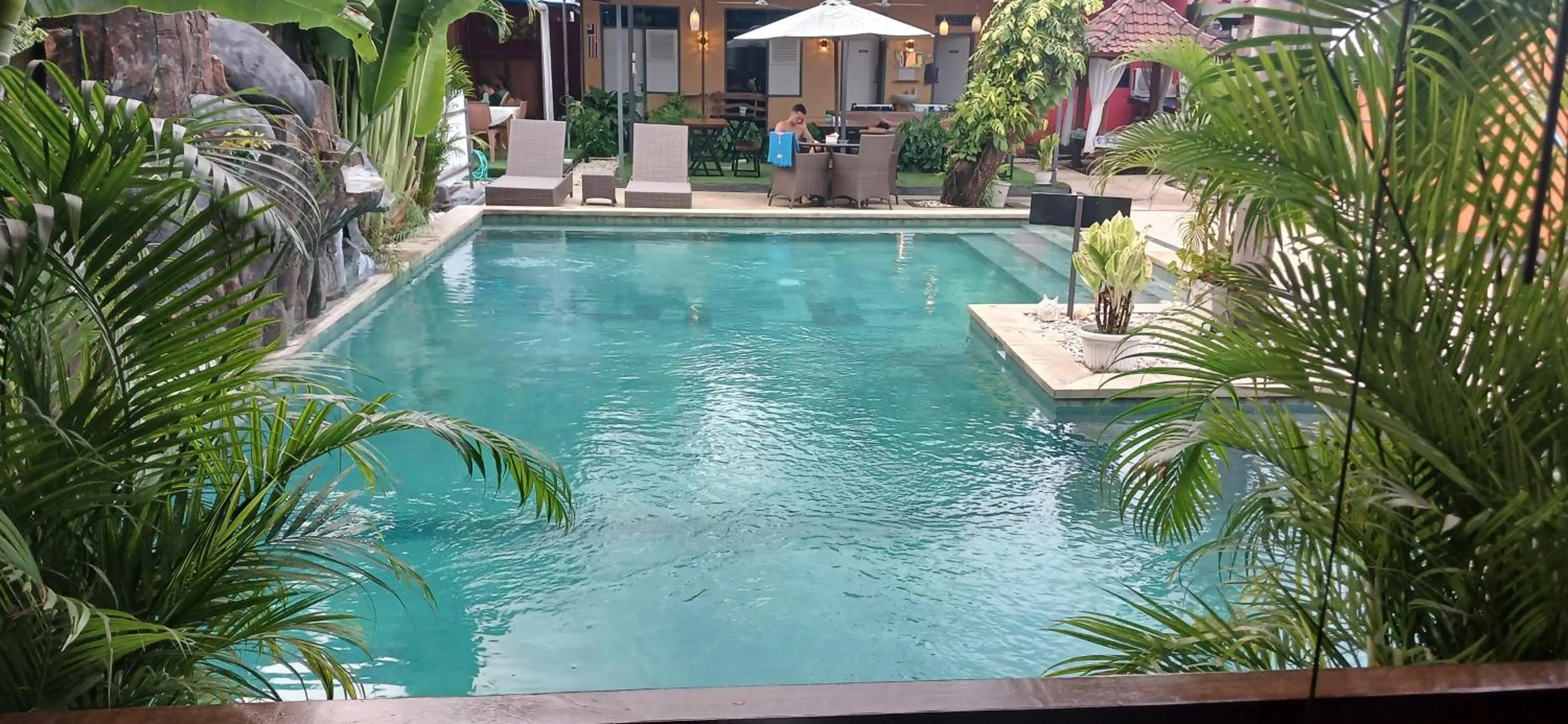 Pool view in Dewi Sri Guesthouse