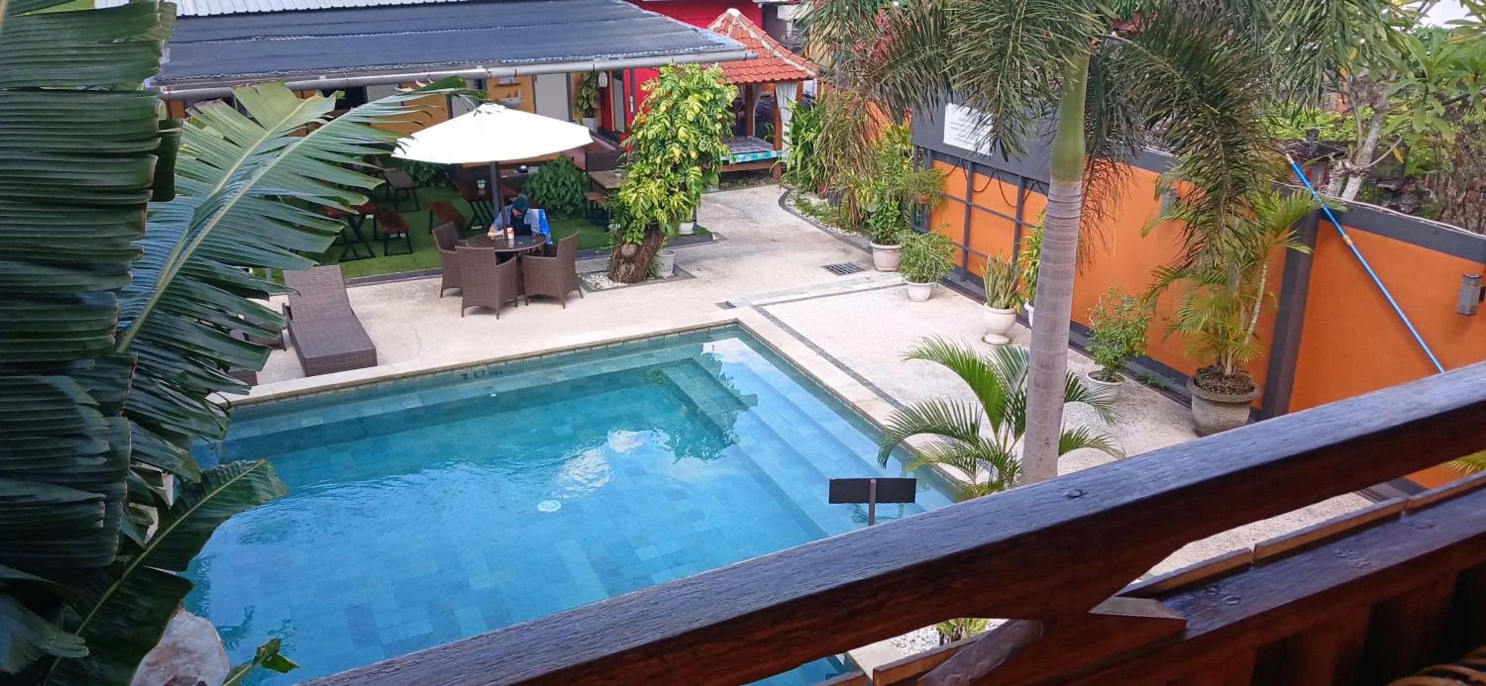 Pool view in Dewi Sri Guesthouse