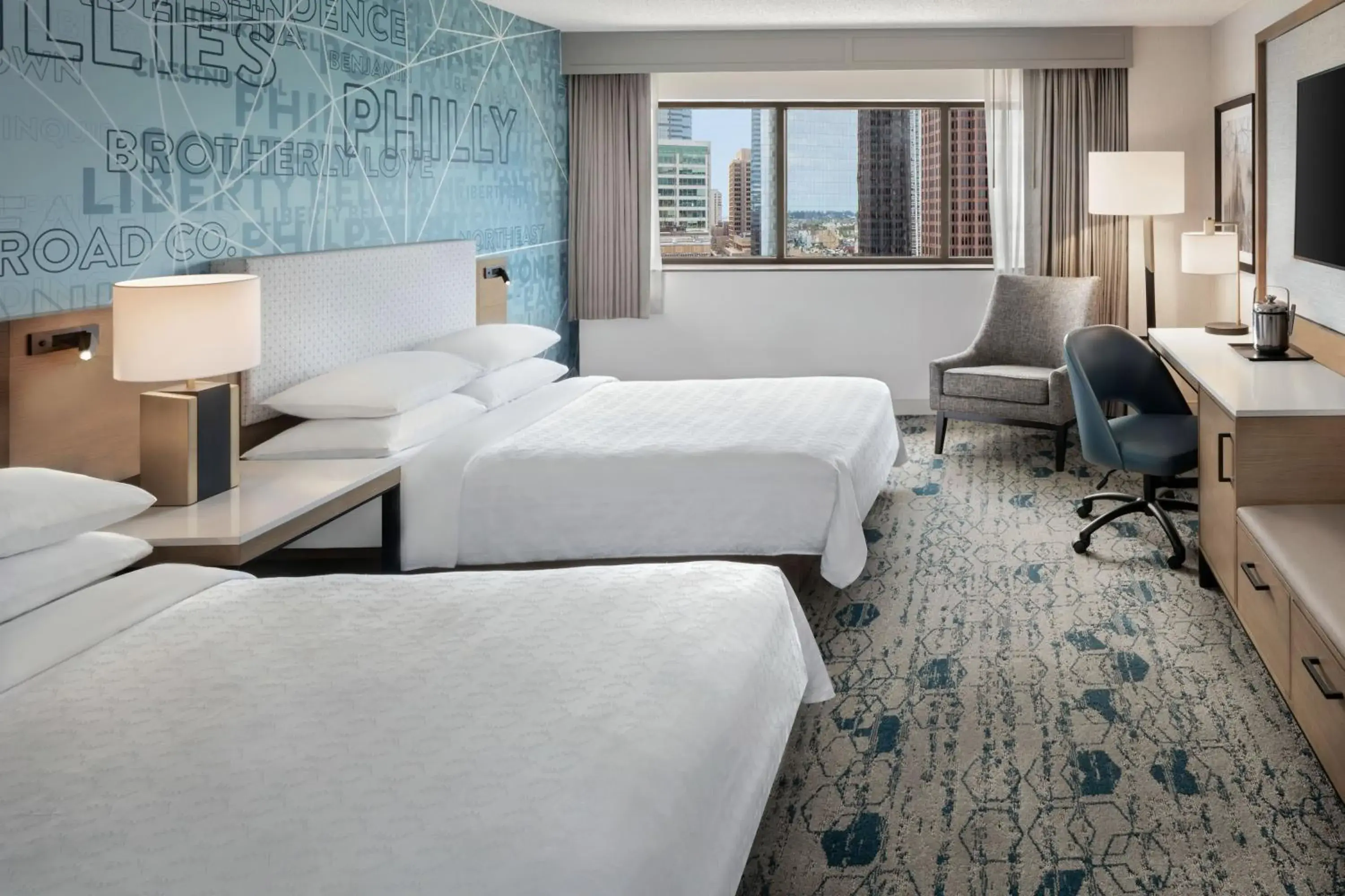 Double Room with Two Double Beds in Sheraton Philadelphia Downtown Double Room with Two Double Beds in Sheraton Philadelphia Downtown