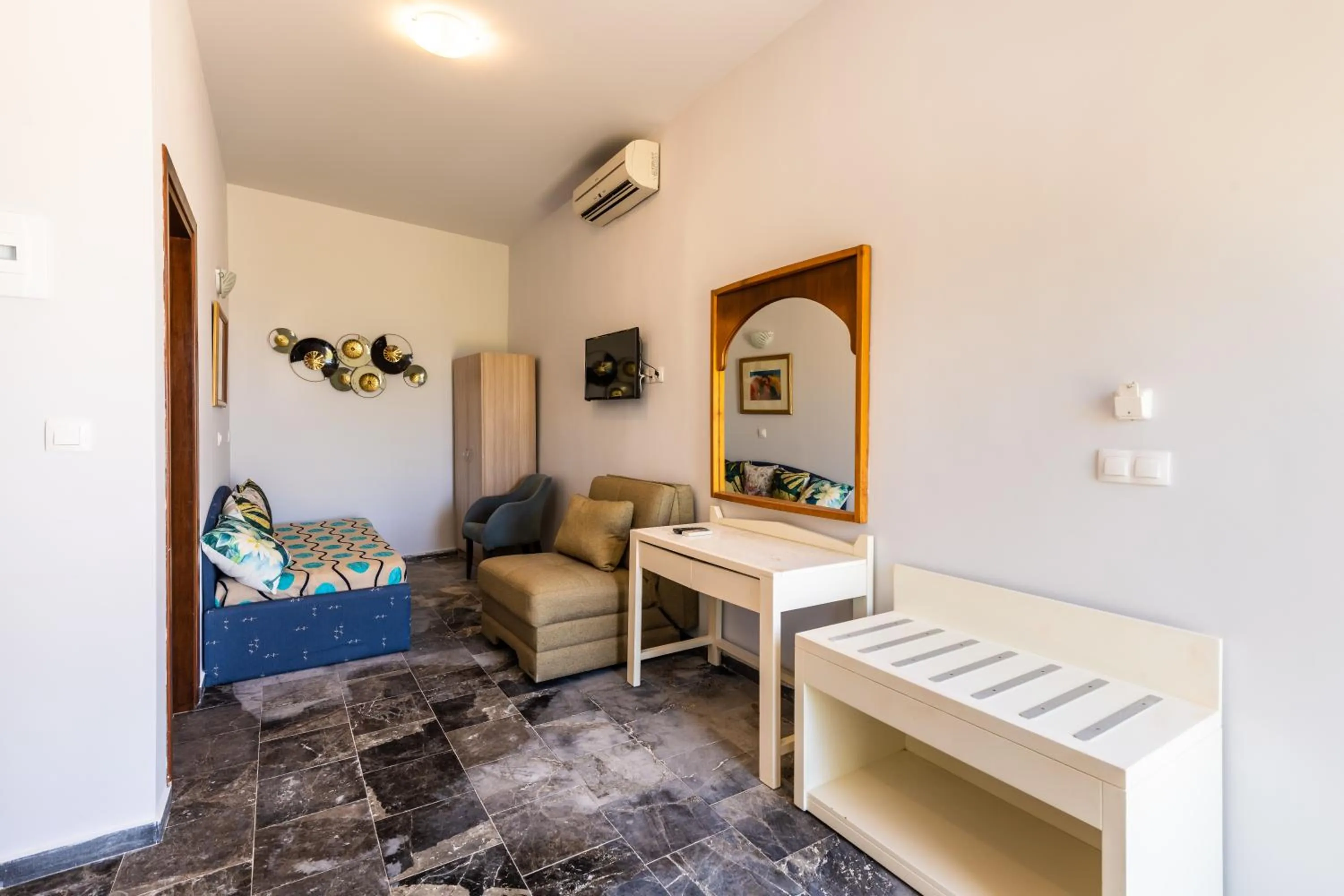 Living room, Bed in Musela Studios