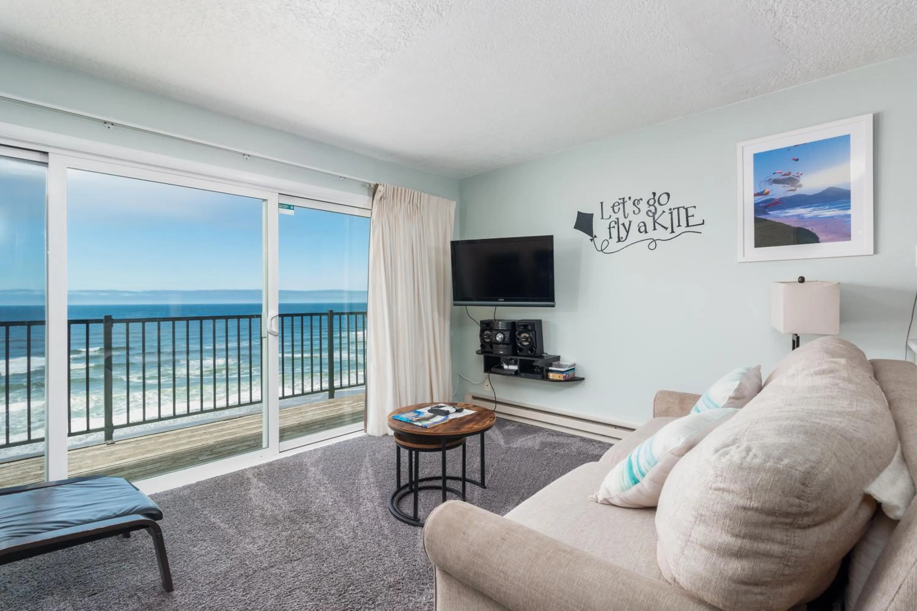 Living room in Ocean Terrace Condominiums