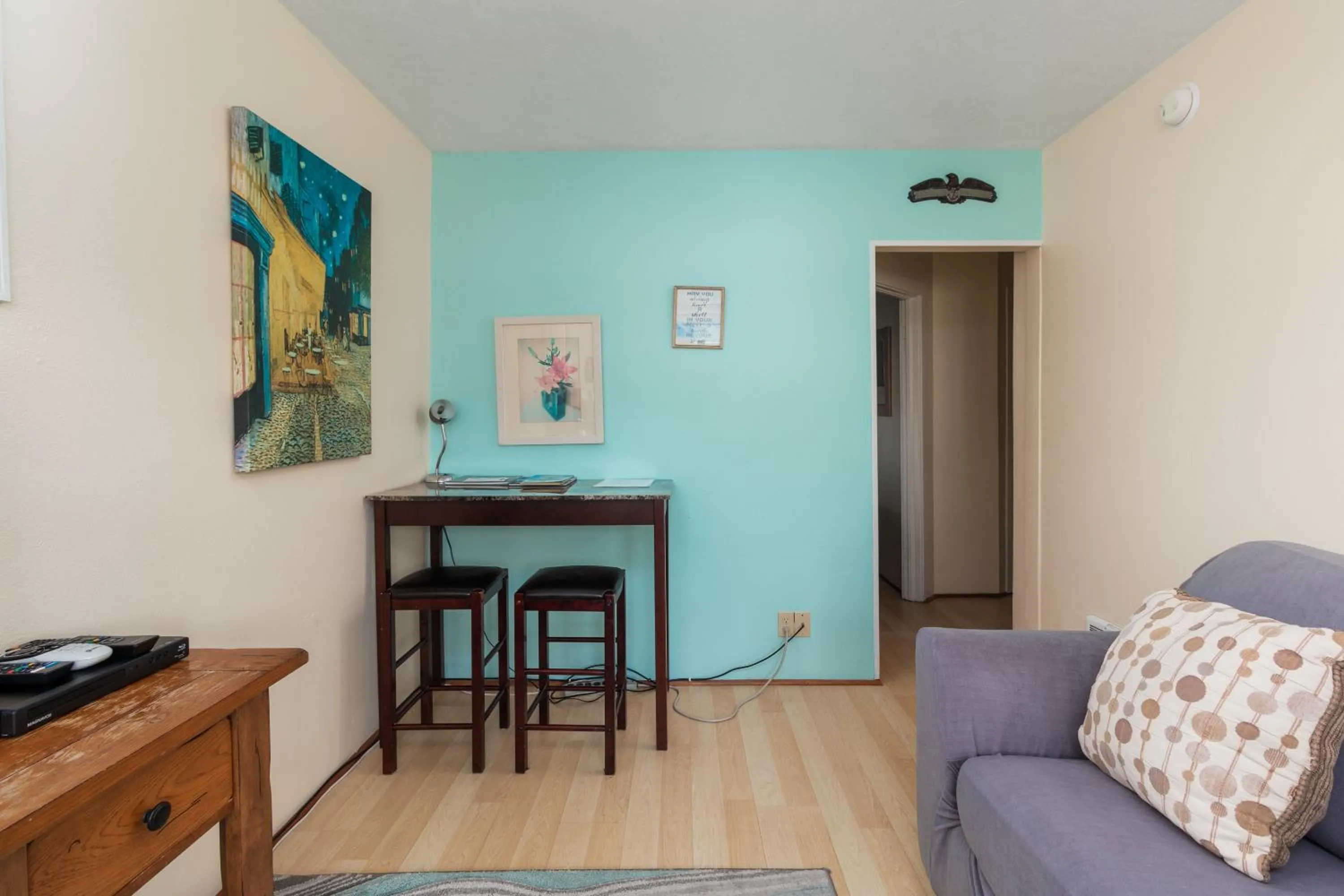 Living room in Ocean Terrace Condominiums