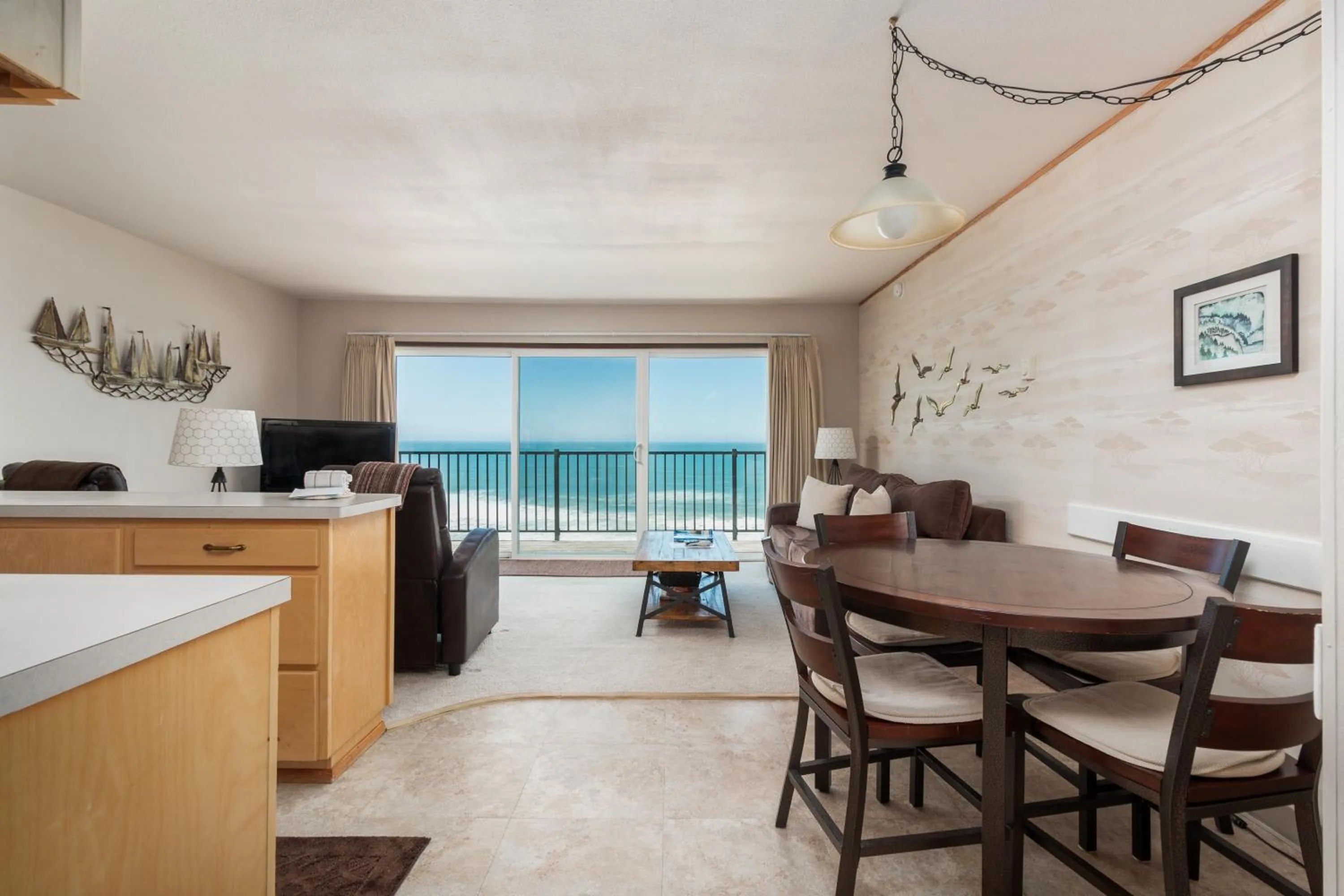 Living room in Ocean Terrace Condominiums