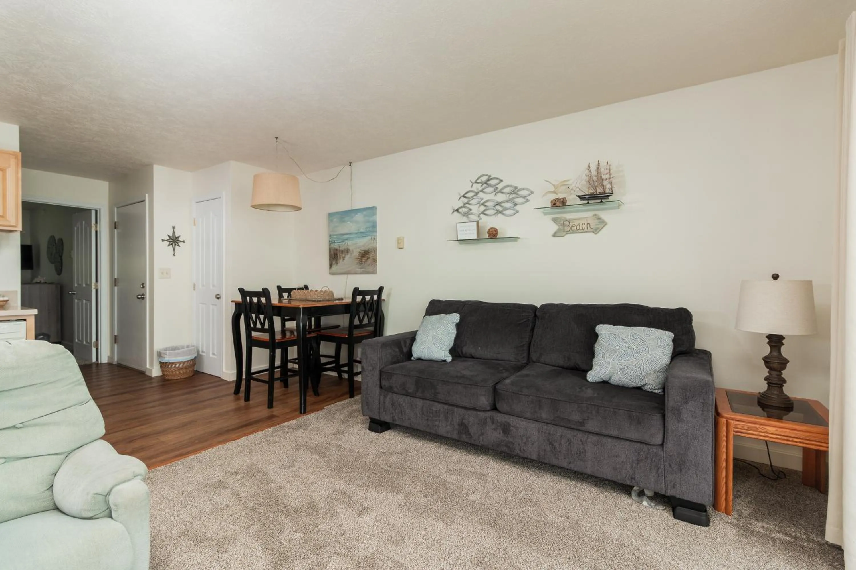 Living room in Ocean Terrace Condominiums