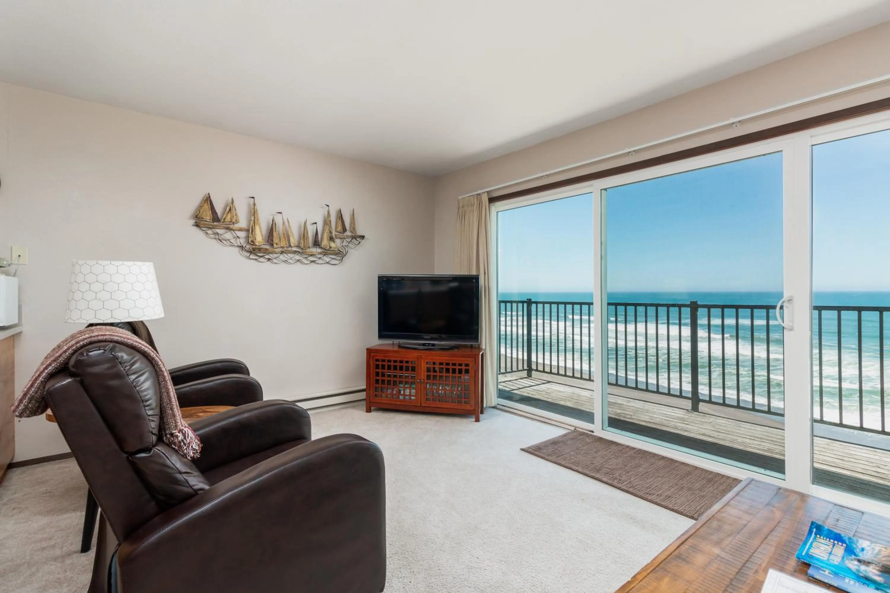 Living room in Ocean Terrace Condominiums