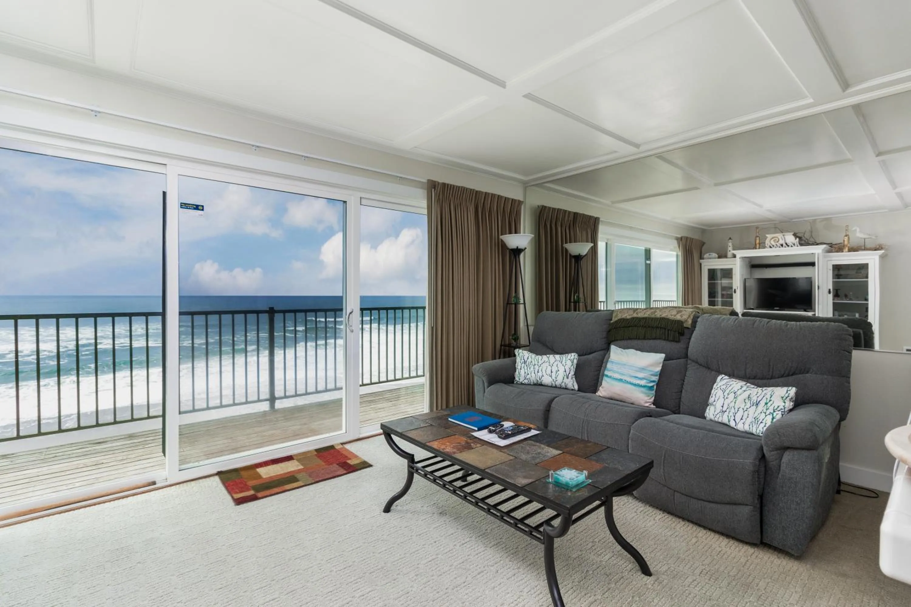 Living room in Ocean Terrace Condominiums
