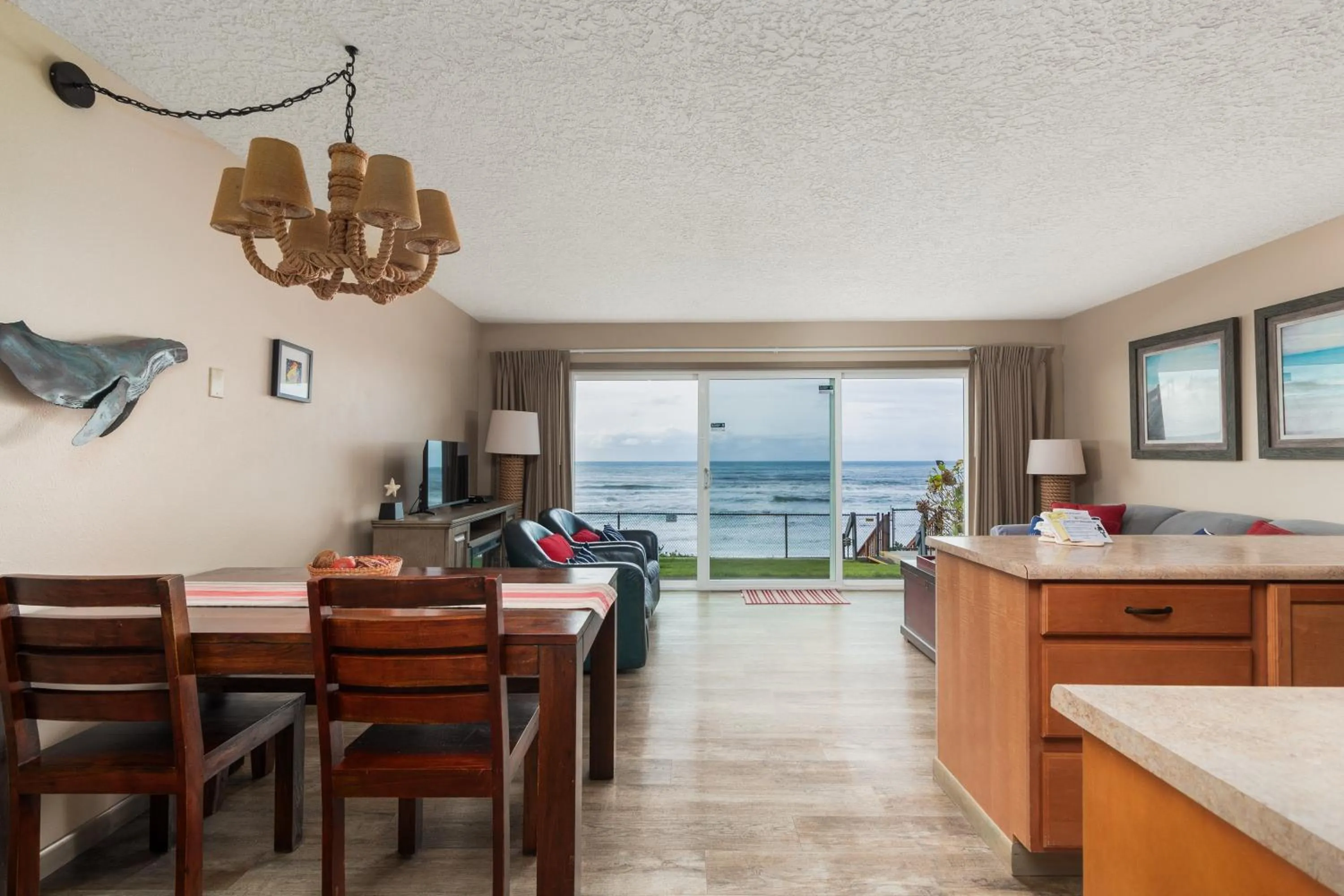Living room in Ocean Terrace Condominiums