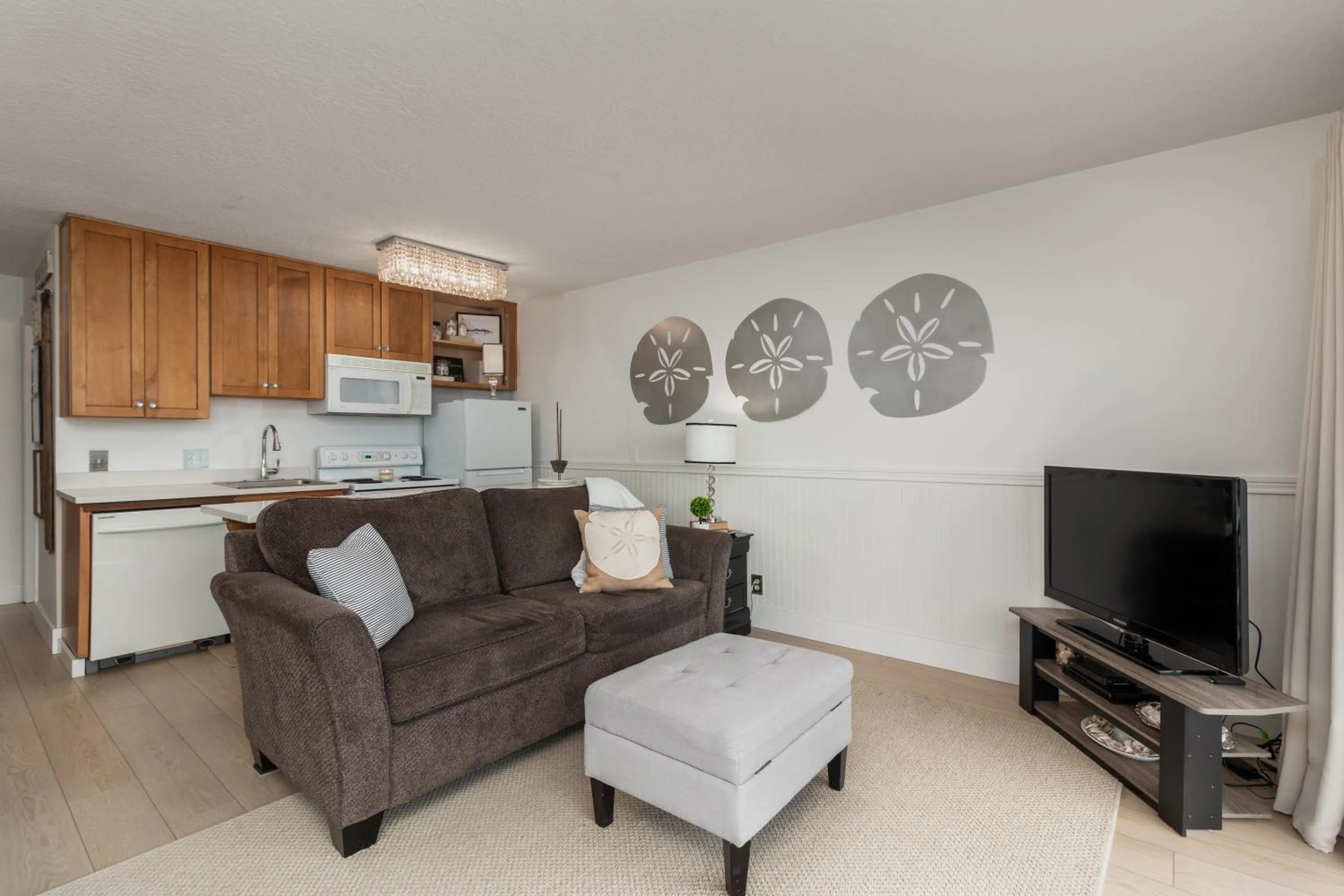 Living room in Ocean Terrace Condominiums