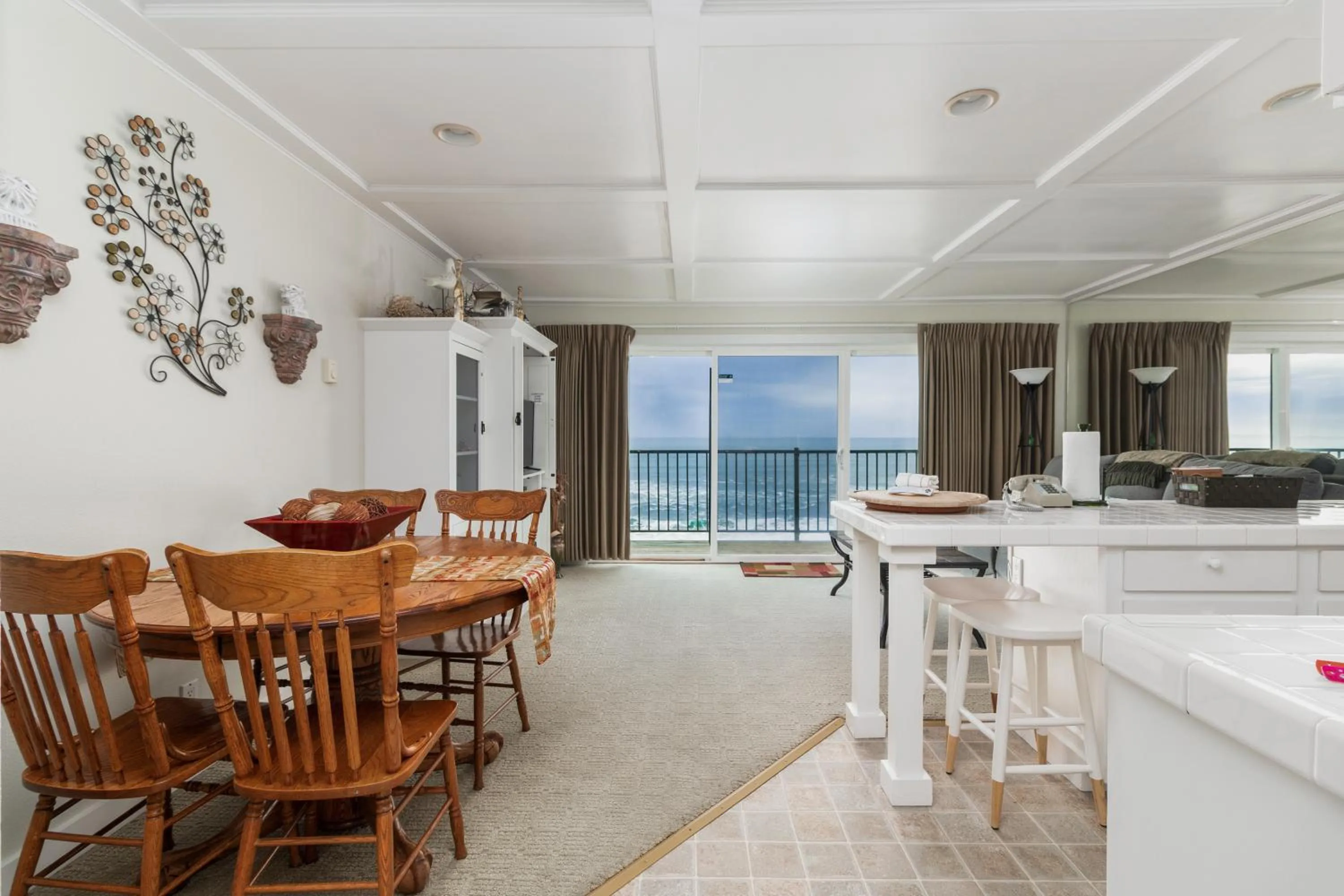 Living room in Ocean Terrace Condominiums