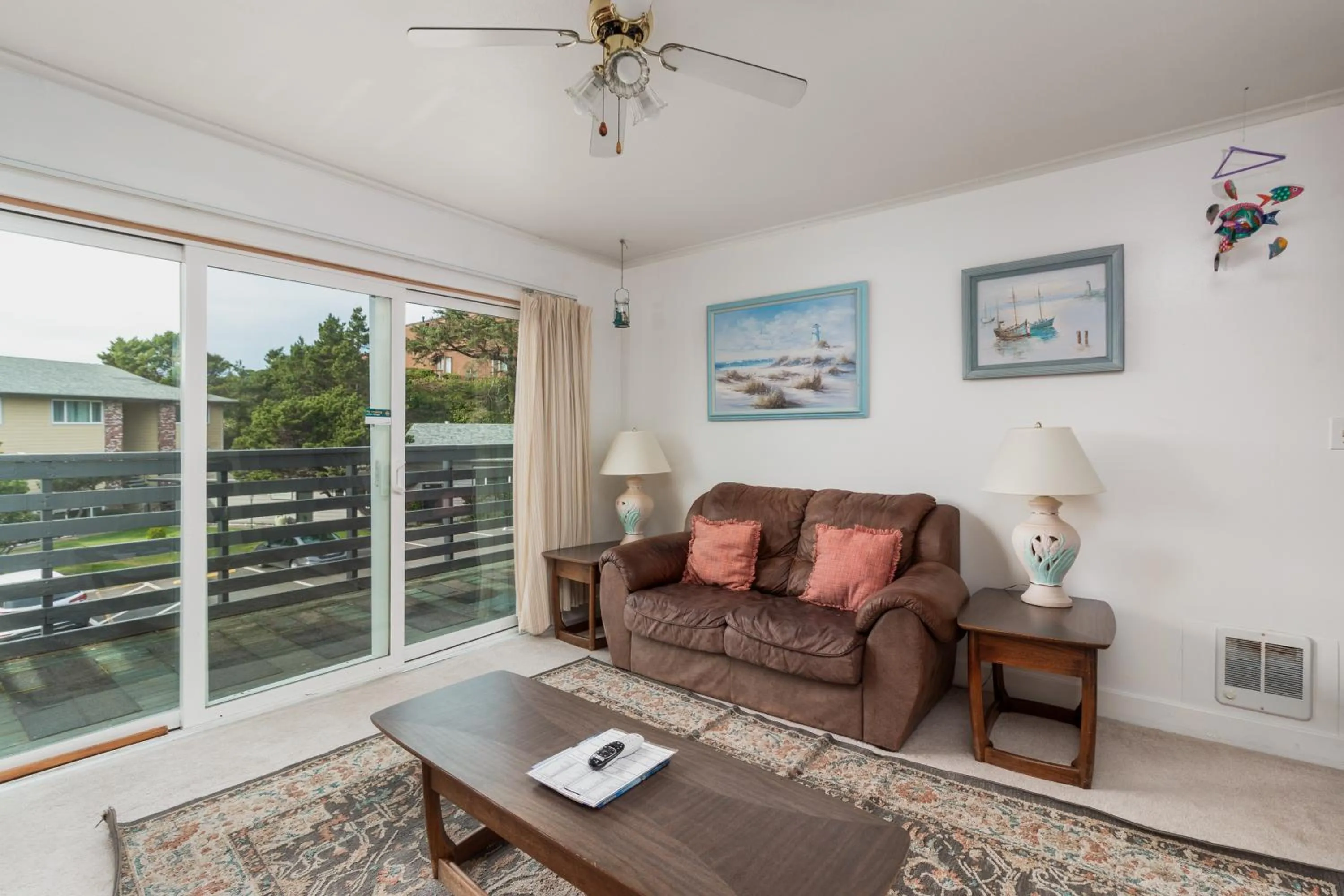Living room in Ocean Terrace Condominiums