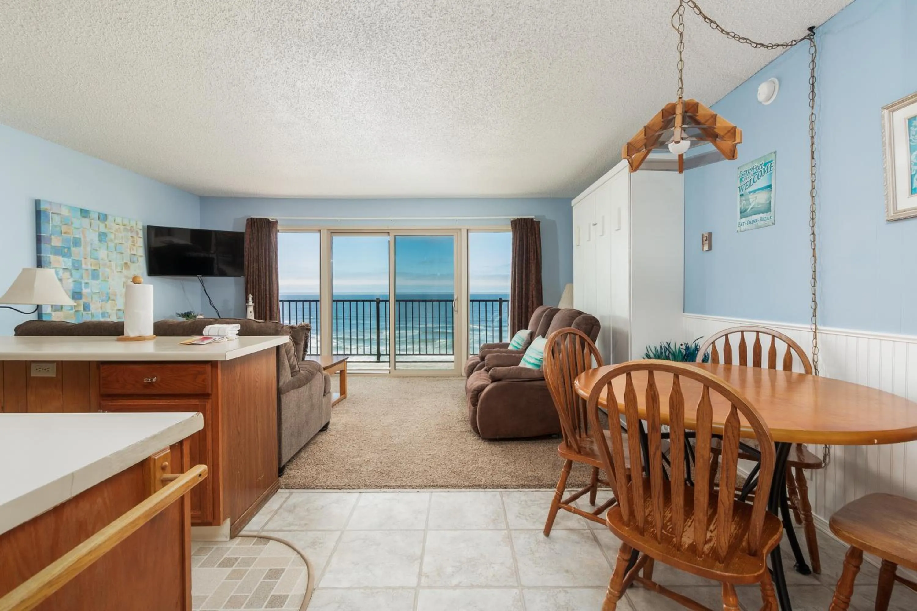 Living room in Ocean Terrace Condominiums
