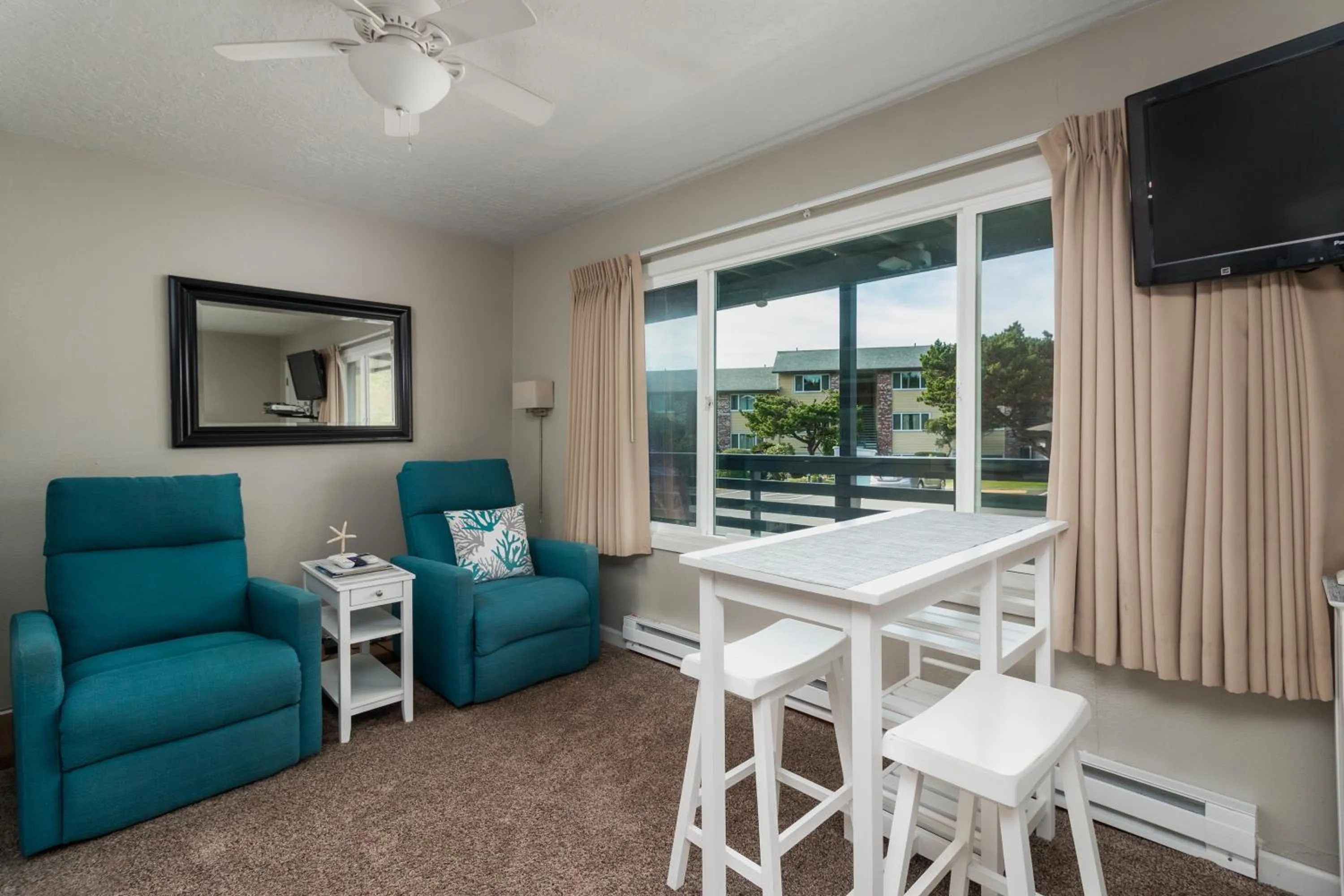 Living room in Ocean Terrace Condominiums