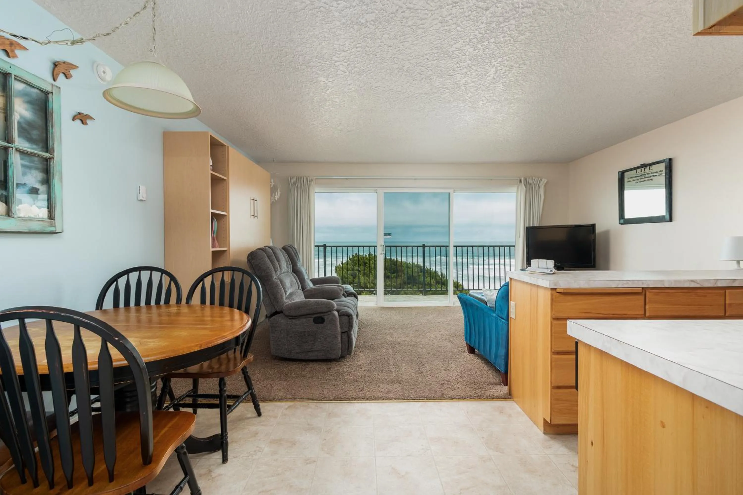 Living room in Ocean Terrace Condominiums
