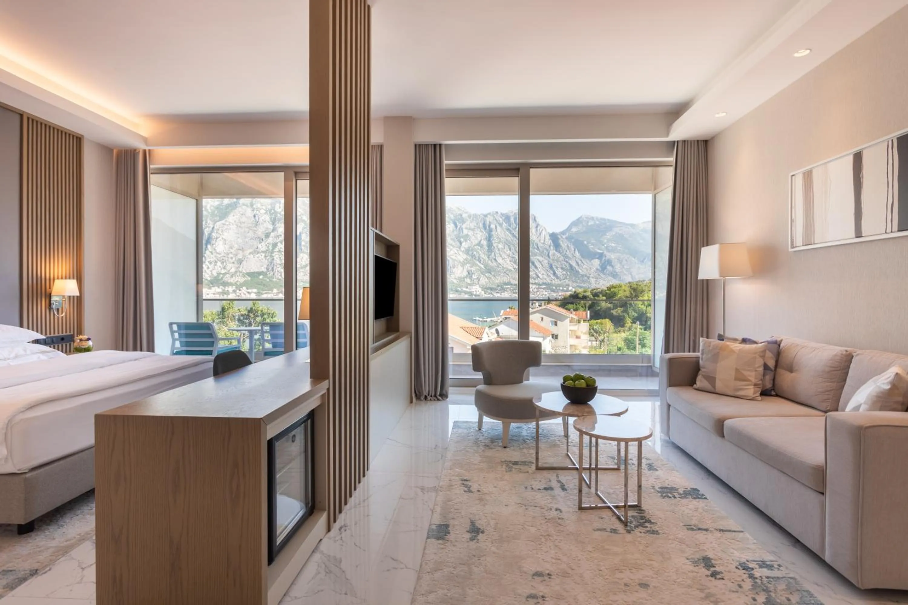 Bed in Hyatt Regency Kotor Bay Resort