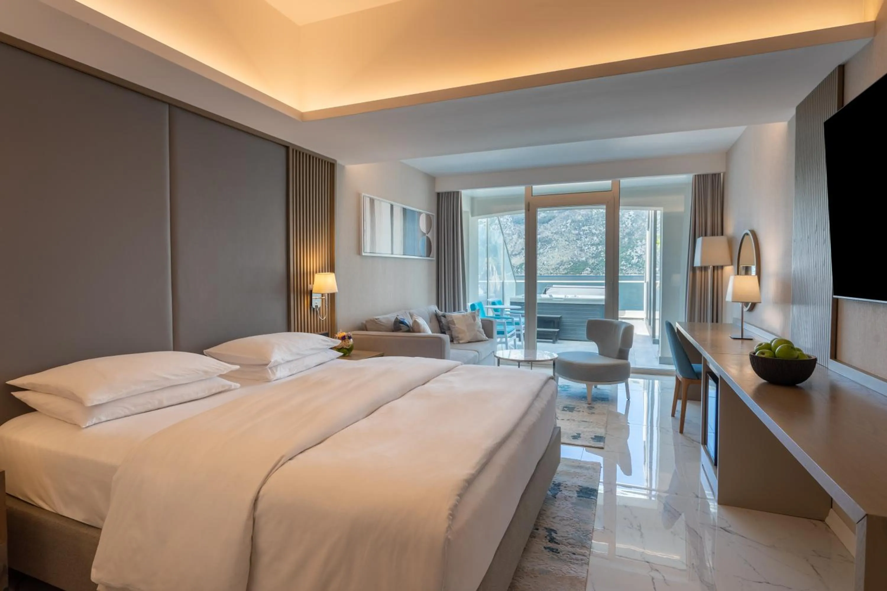 Bed in Hyatt Regency Kotor Bay Resort