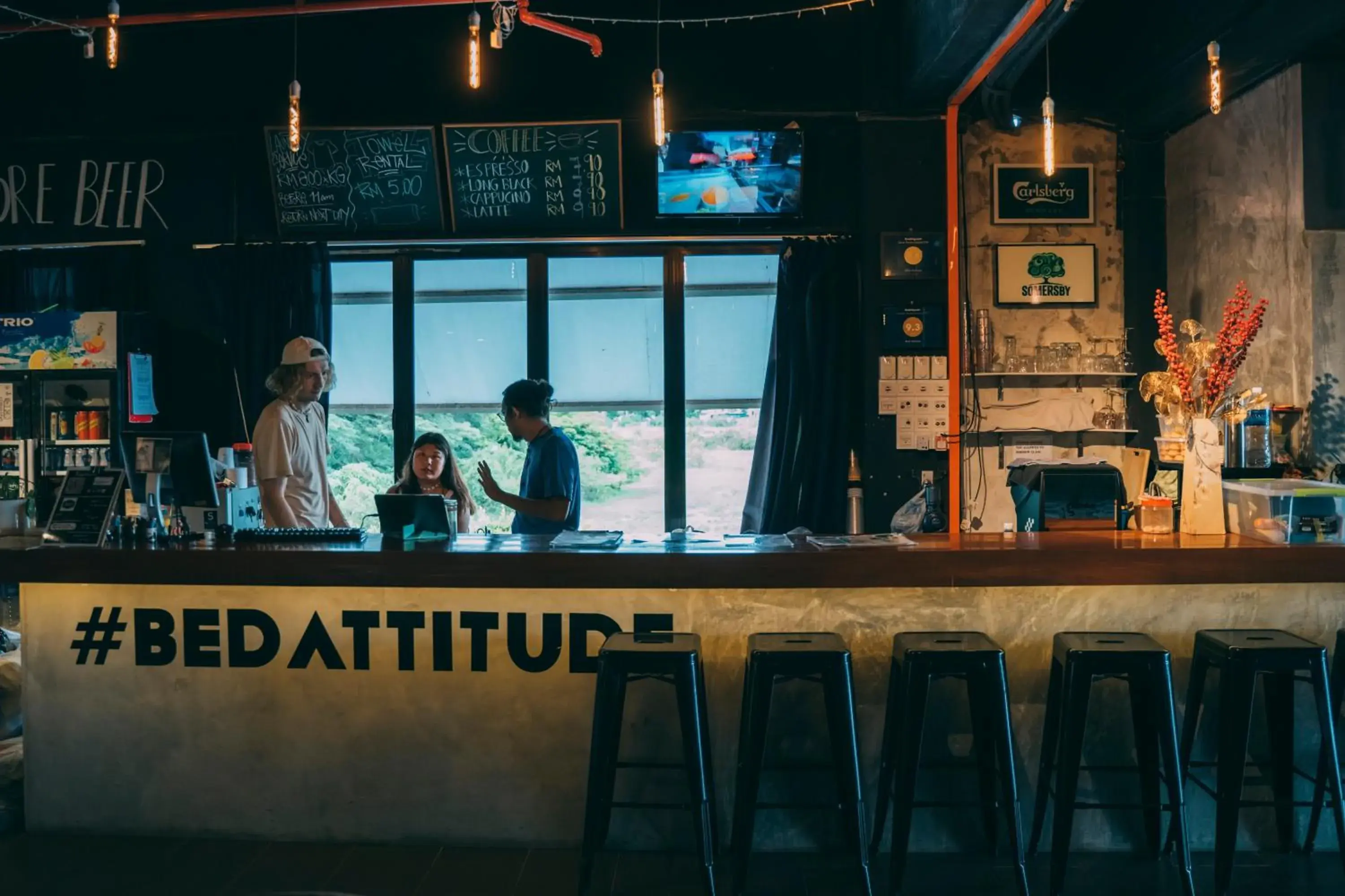 Lobby or reception in Bed Attitude Hostel Cenang Lobby or reception in Bed Attitude Hostel Cenang