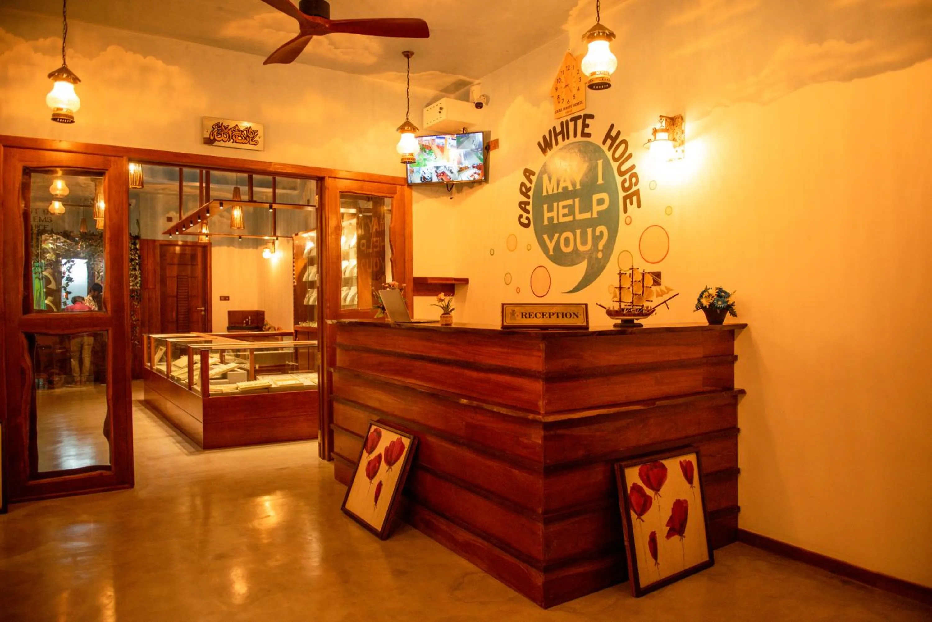 Lobby or reception, Bed in Cara White House