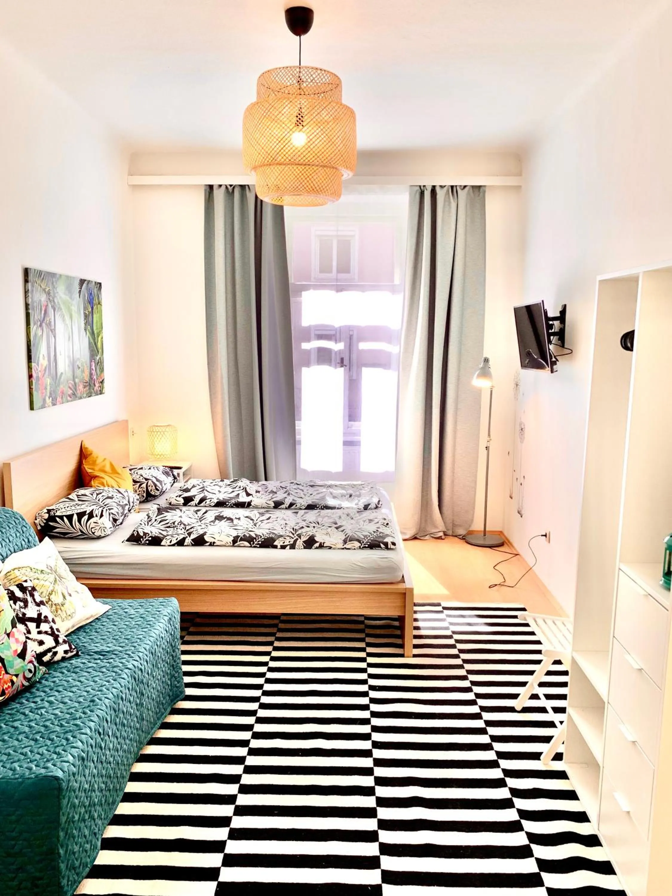 Bed in Charming City Apartment - by Nahuen Suites