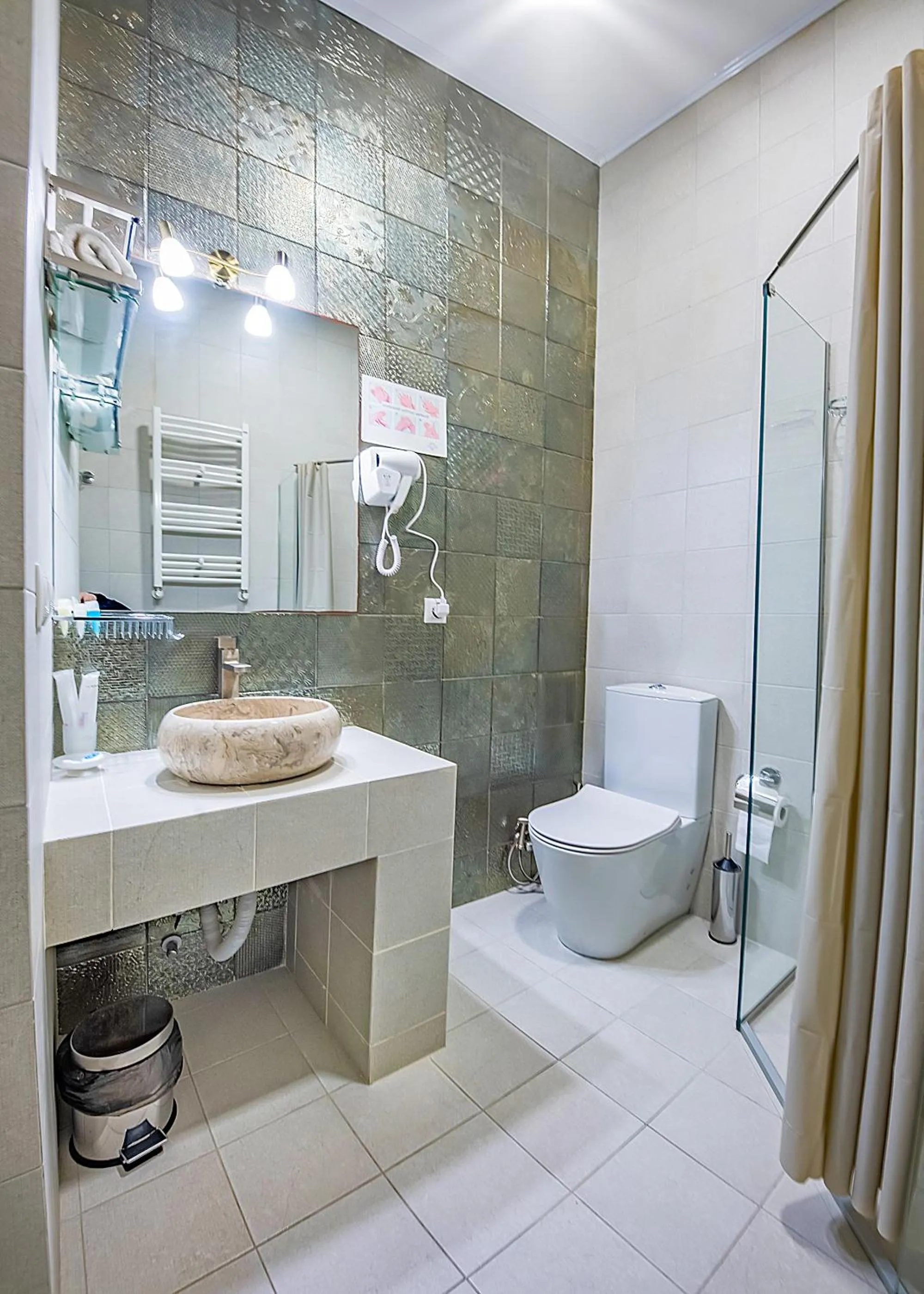 Shower in Vintage Hotel