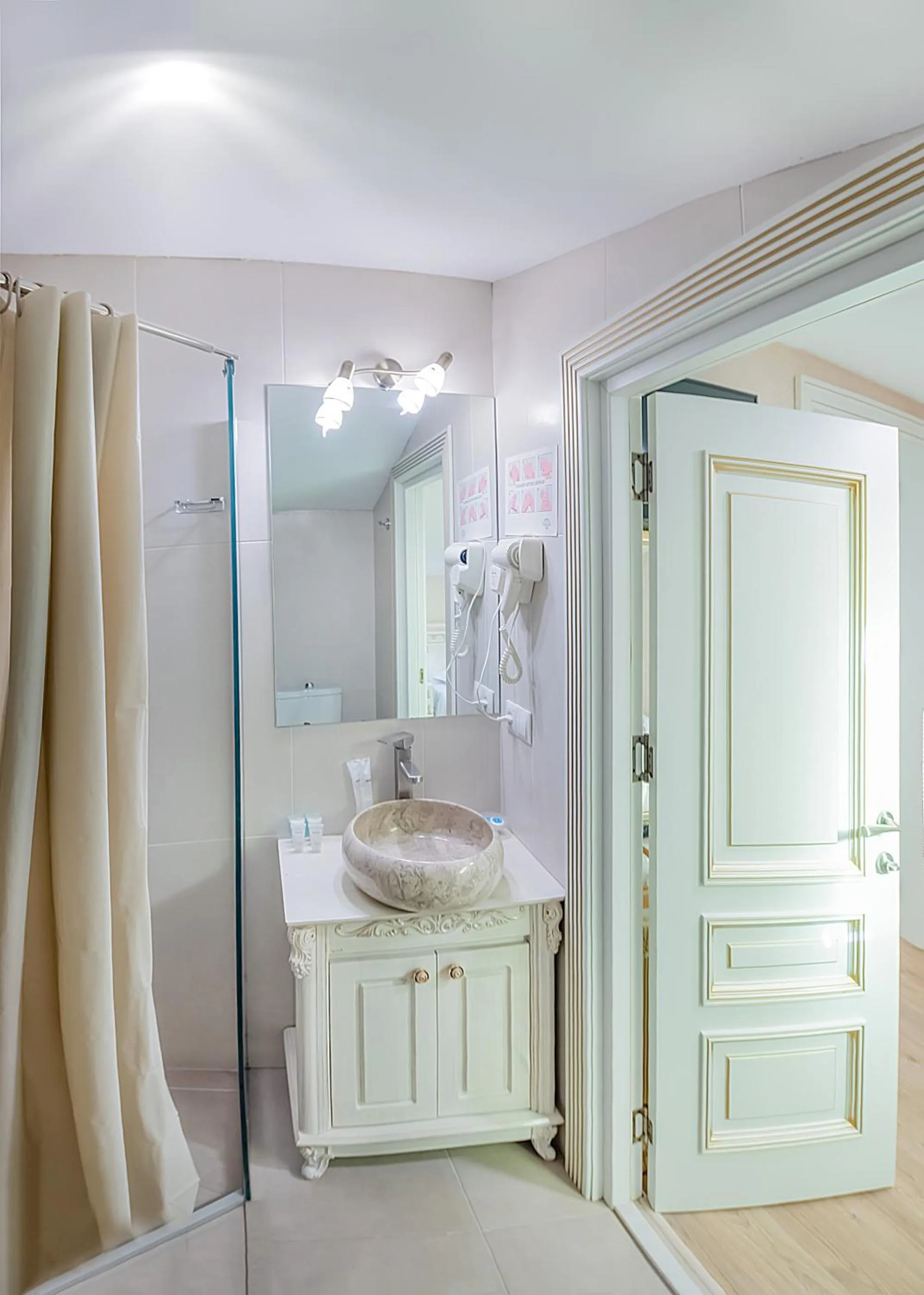 Shower in Vintage Hotel