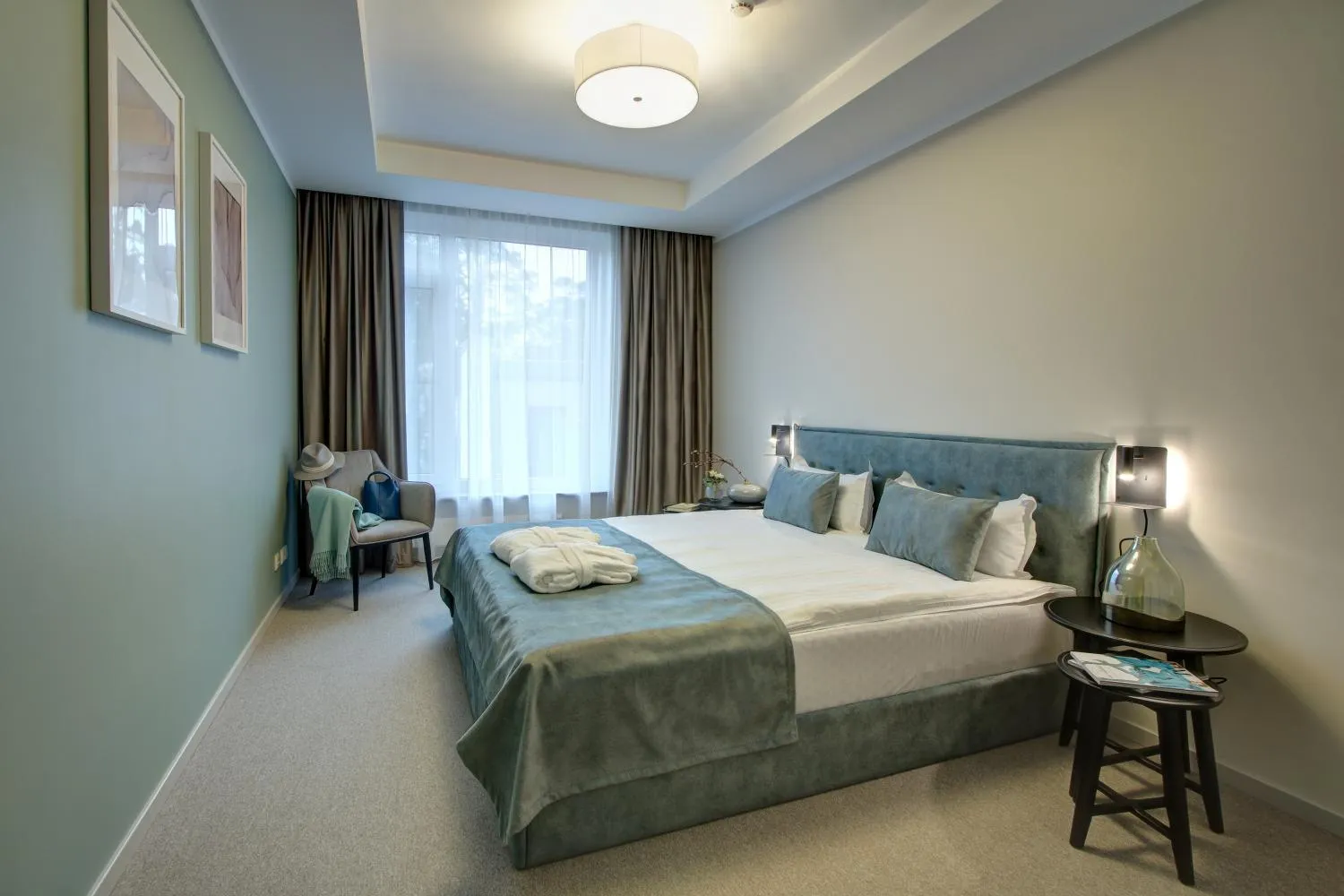 Bed in Villa Alvīne Family Apart-Hotel