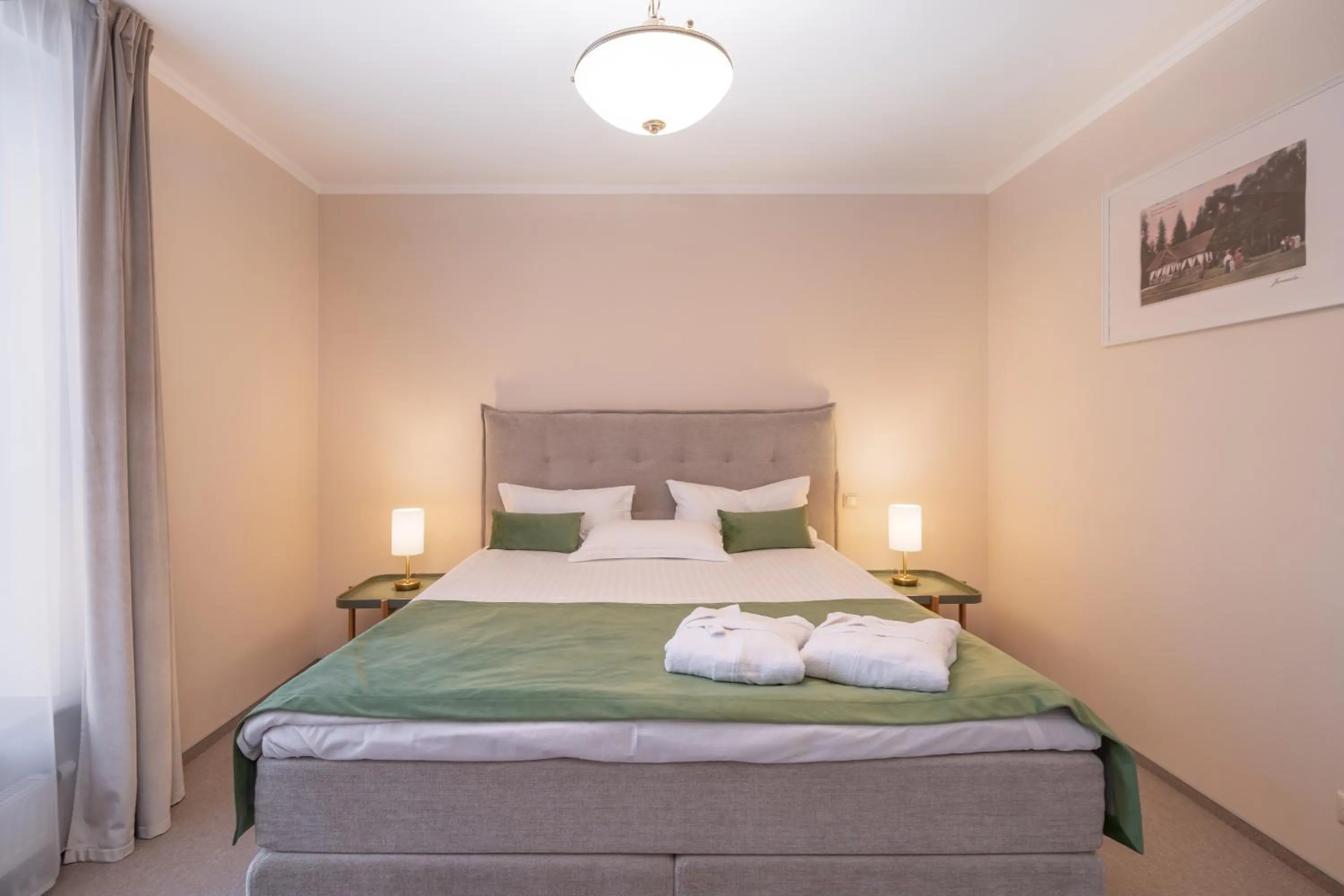 Bed in Villa Alvīne Family Apart-Hotel