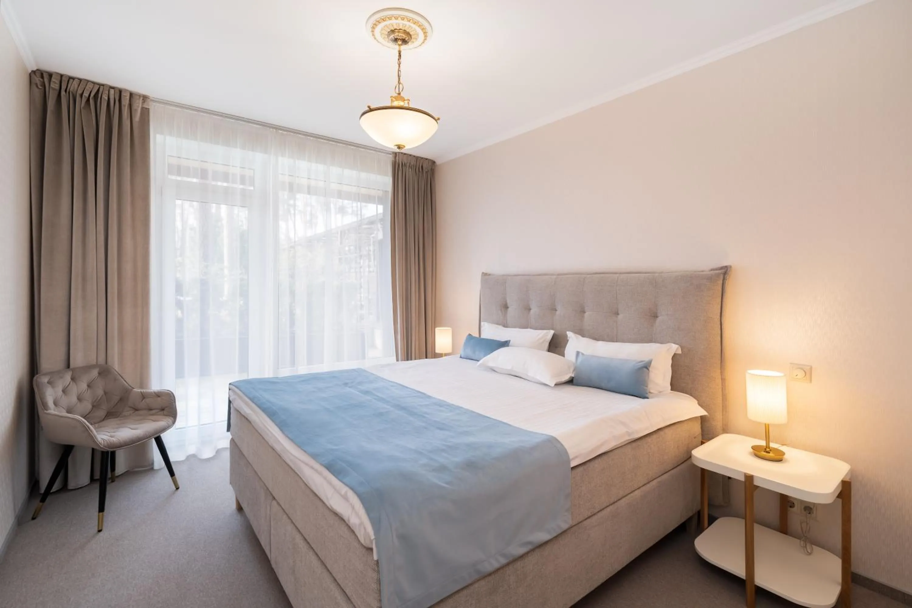 Bed in Villa Alvīne Family Apart-Hotel