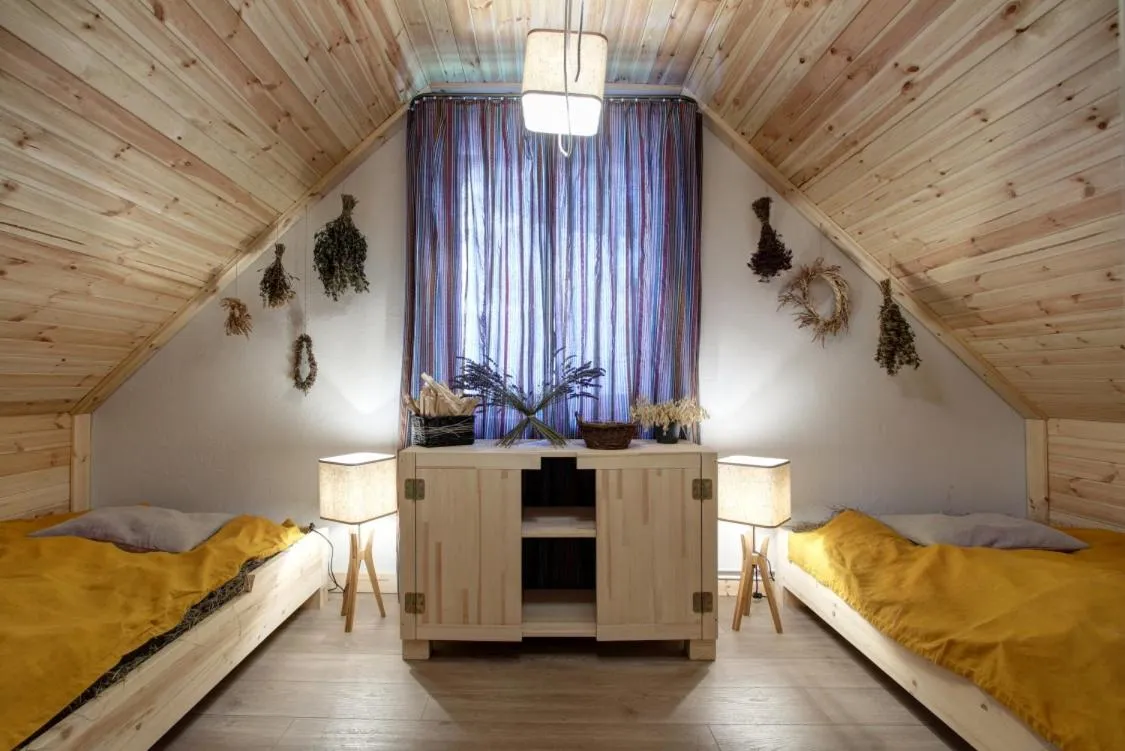 Bed in Villa Alvīne Family Apart-Hotel