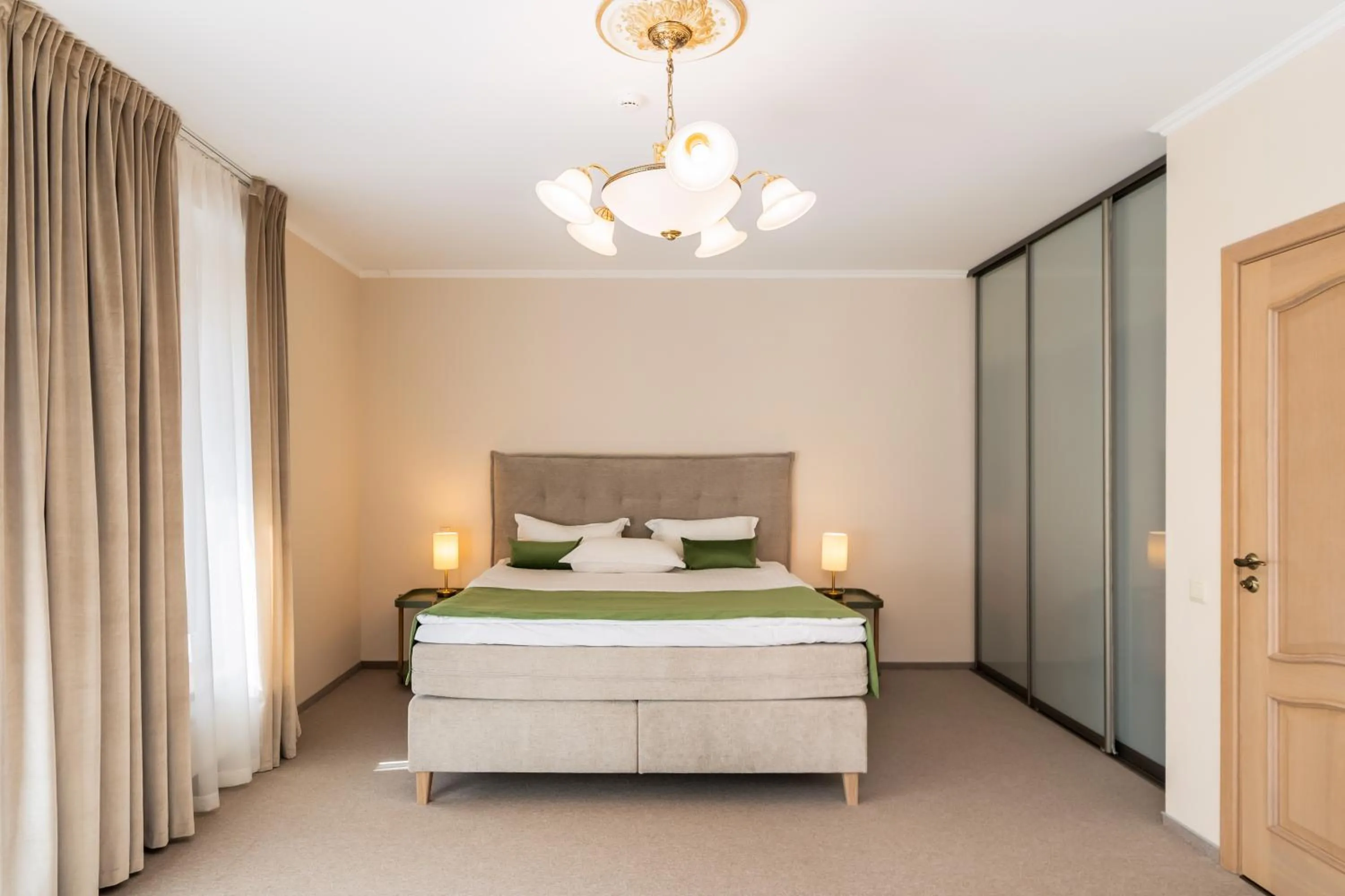 Bed in Villa Alvīne Family Apart-Hotel