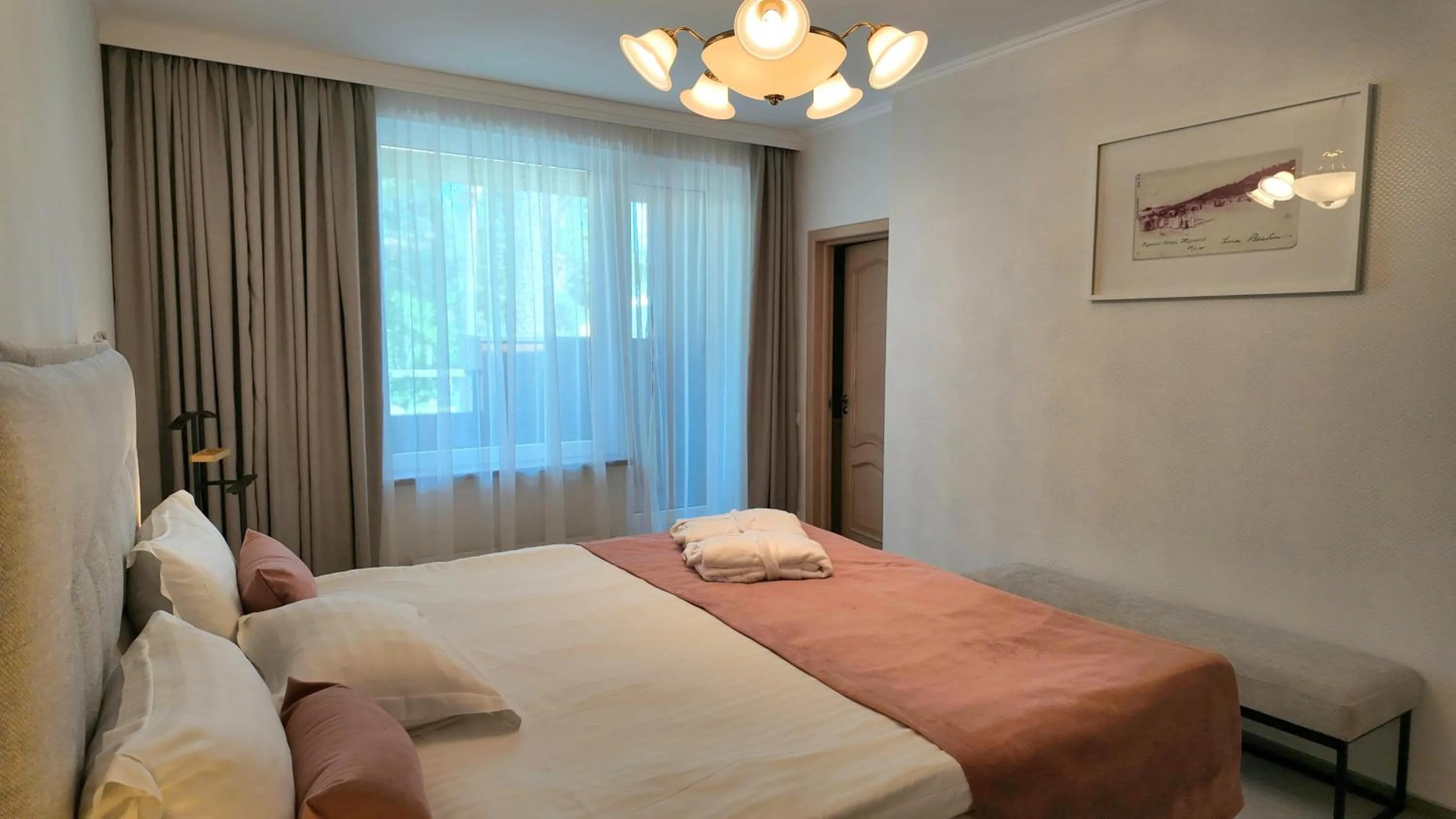 Bed in Villa Alvīne Family Apart-Hotel