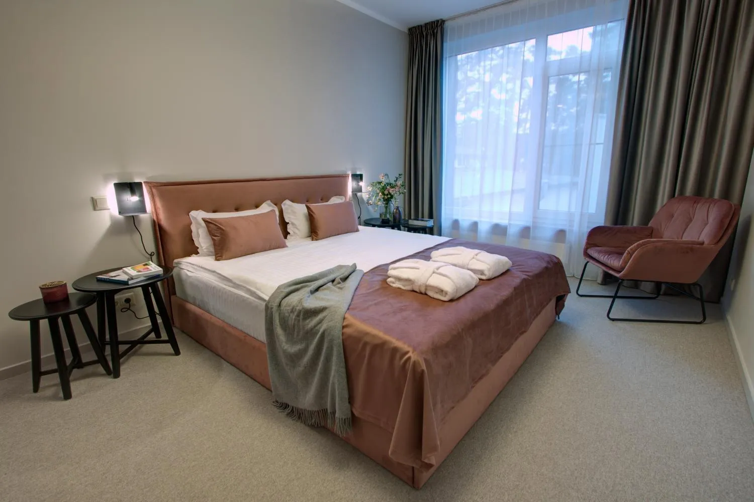 Bed in Villa Alvīne Family Apart-Hotel