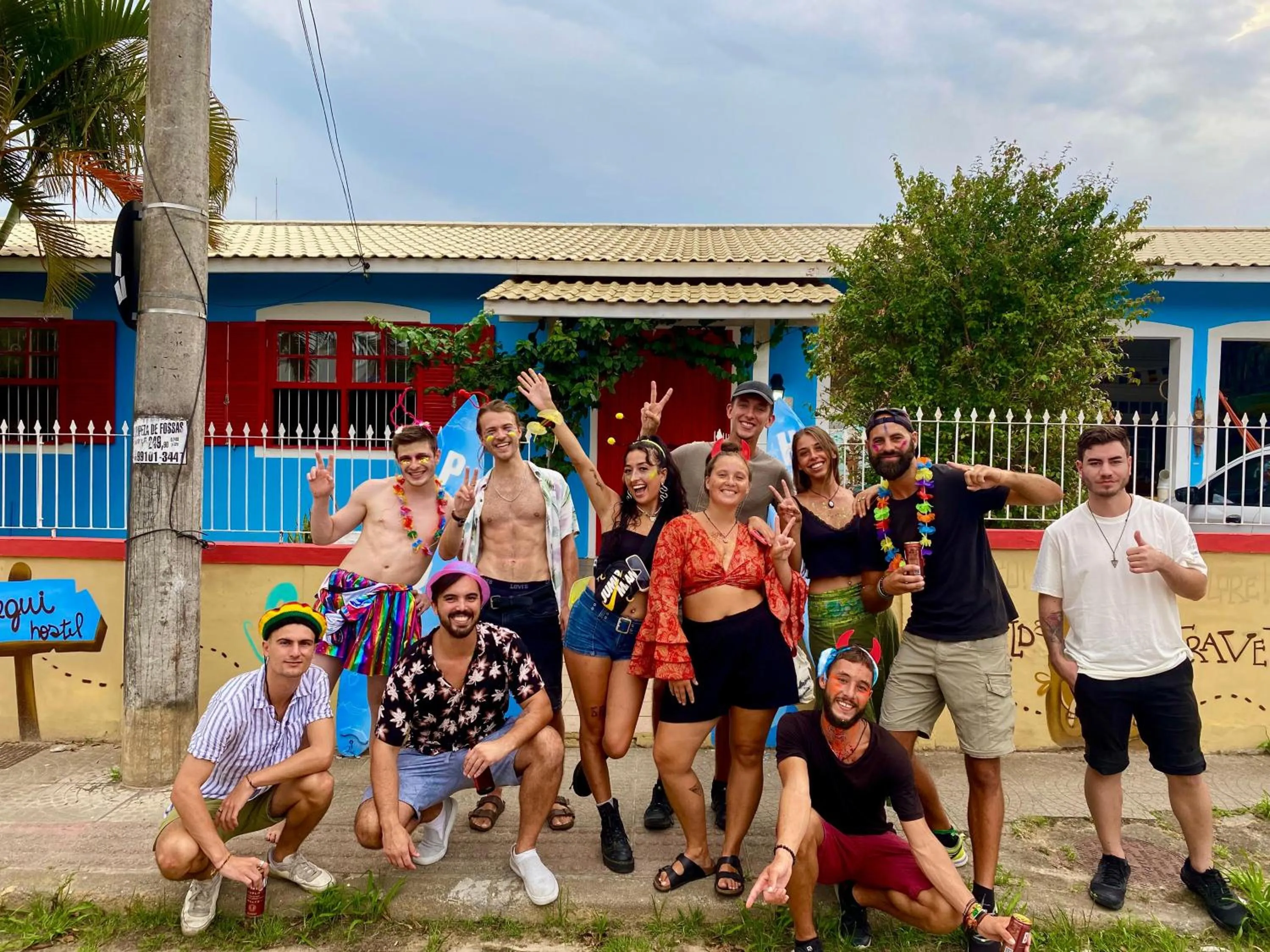 Seating area in Pequi hostel