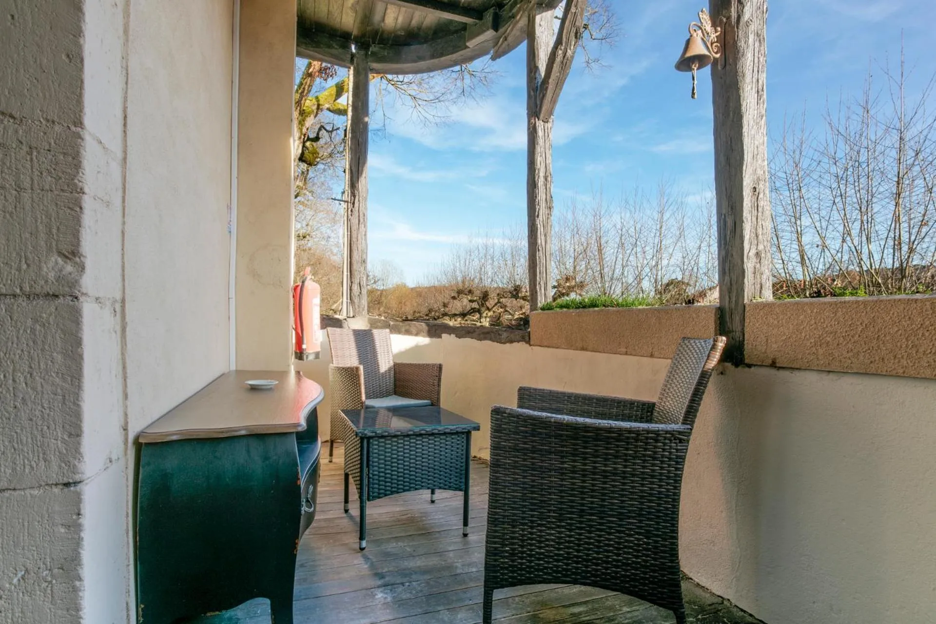 Balcony/Terrace in La Roseraie Hôtel Restaurant