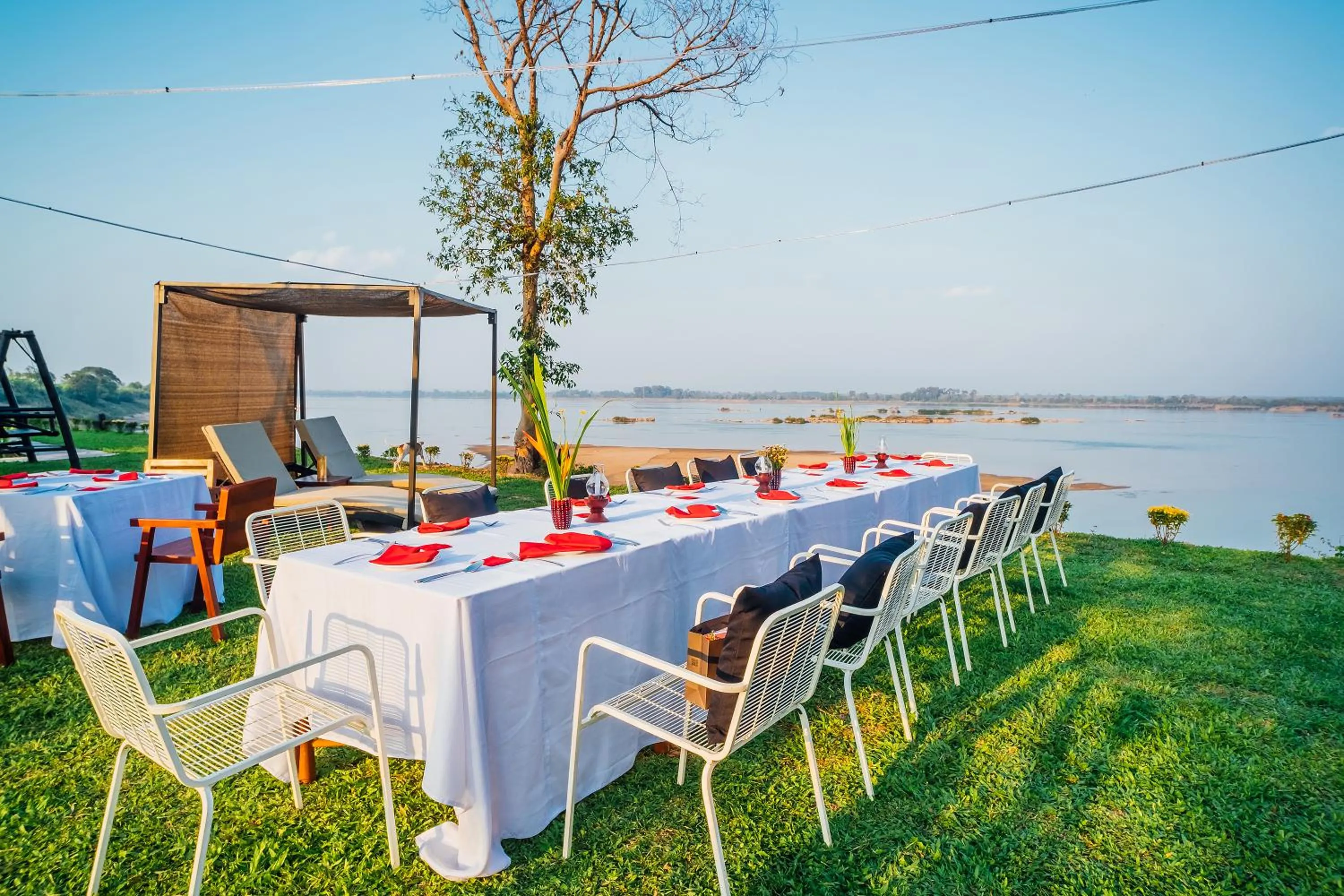 BBQ facilities in The Riviera Champasak