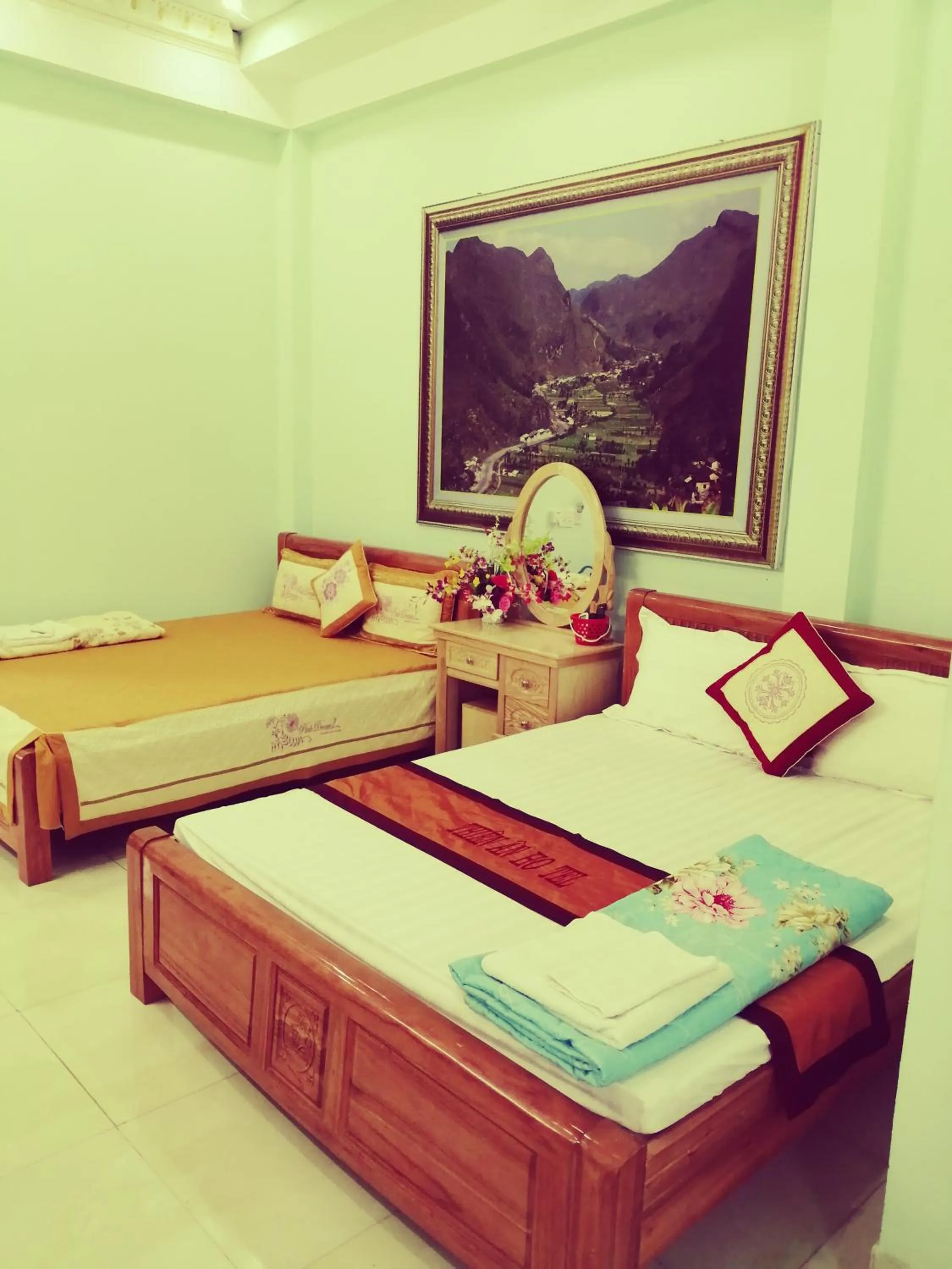 Bed in Hotel Thien An